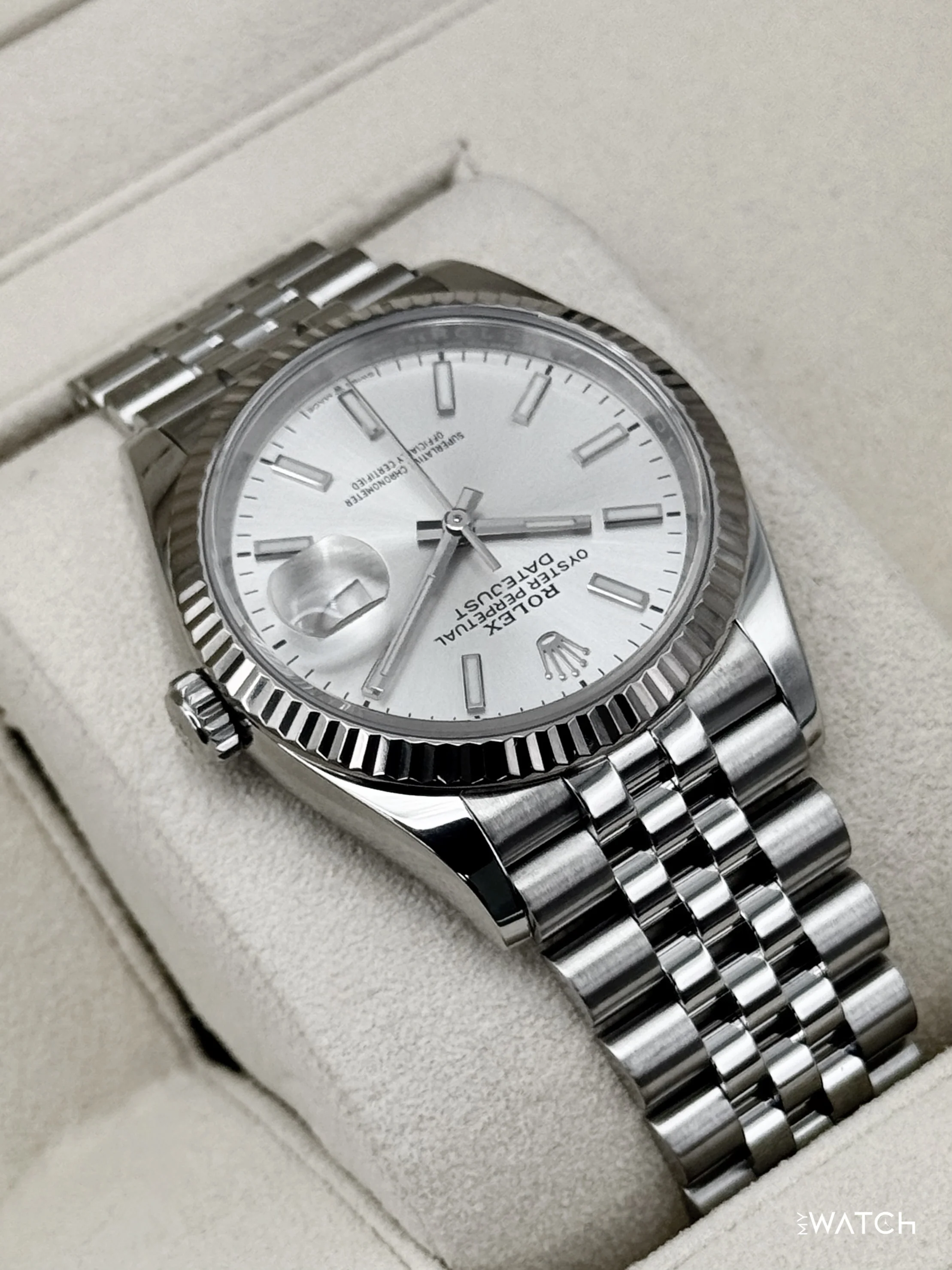 2021 Rolex Datejust 36mm 126234 Stainless Steel Jubilee Silver Dial - Image 8