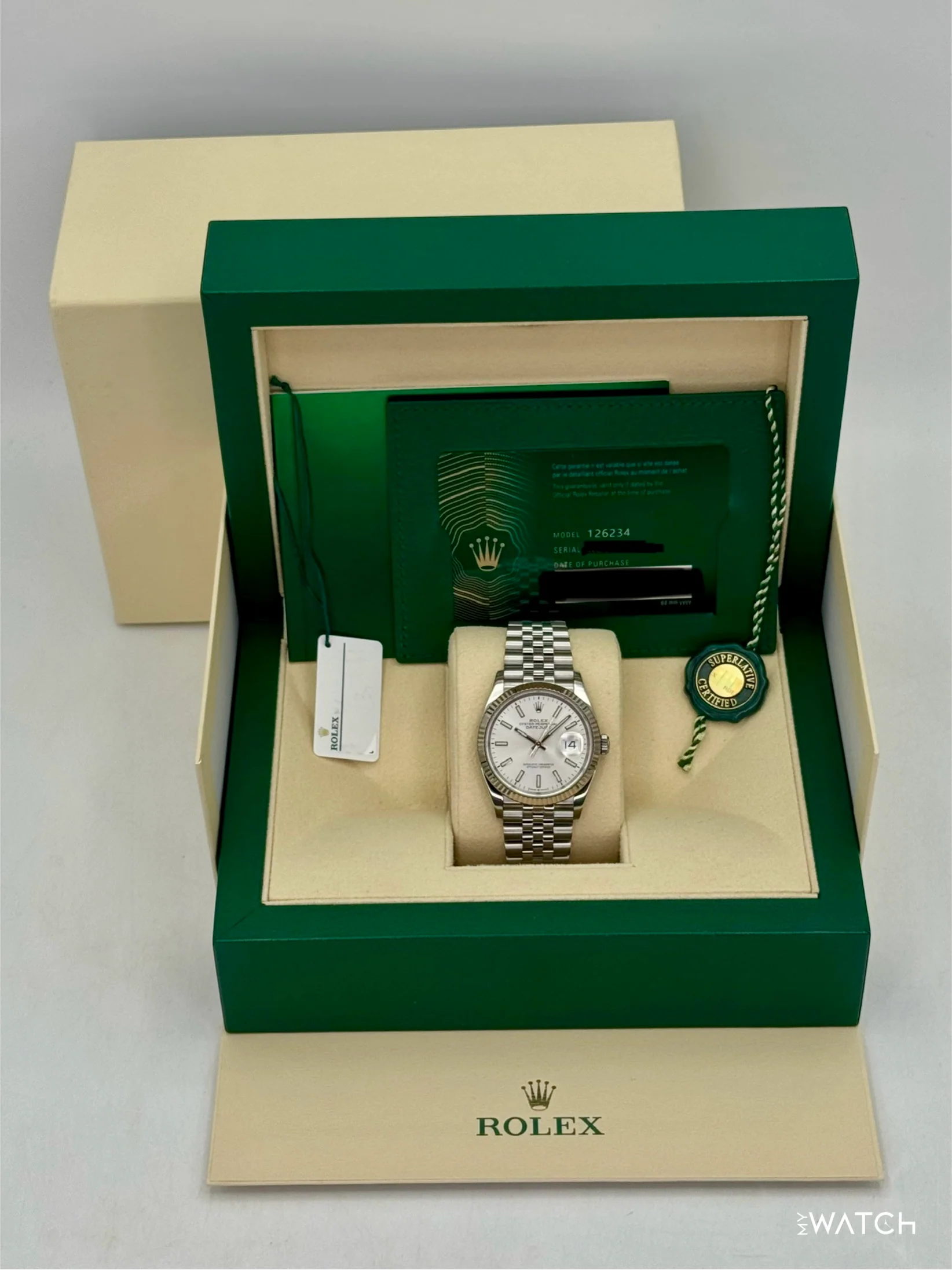 2021 Rolex Datejust 36mm 126234 Stainless Steel Jubilee Silver Dial - Image 9
