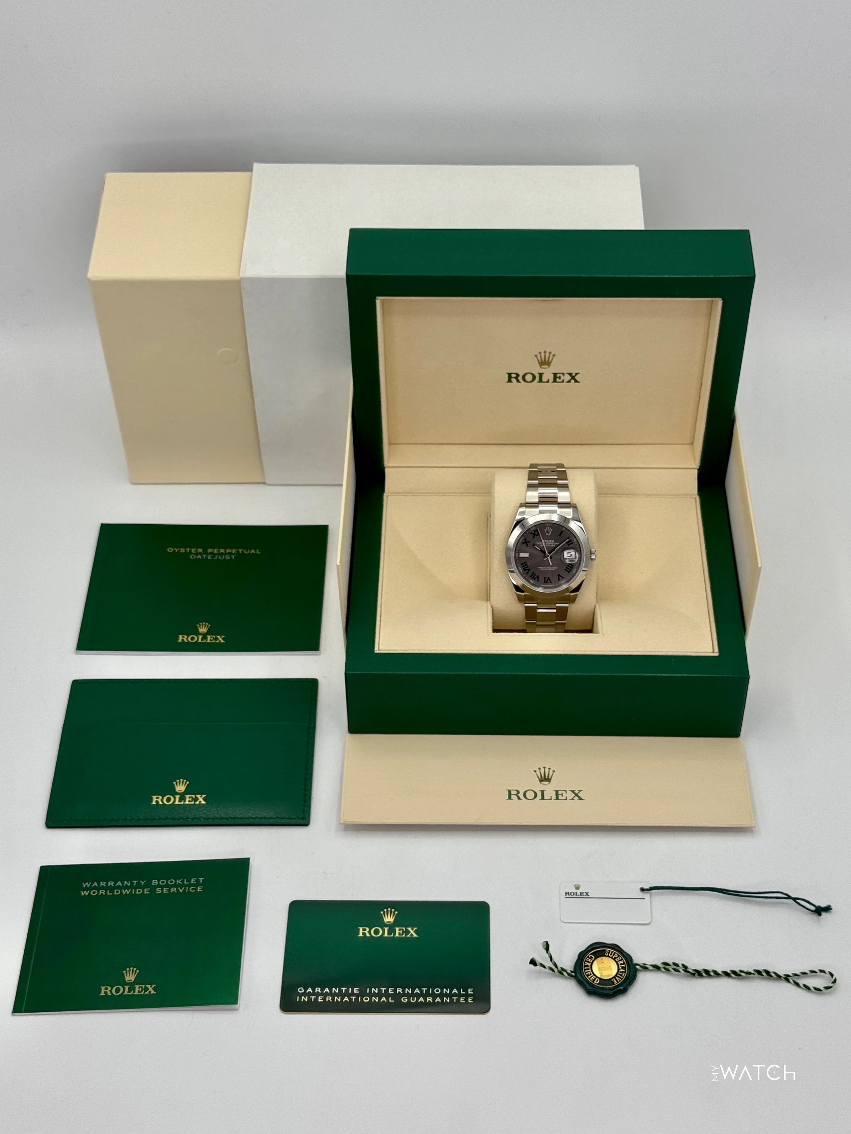 2021 Rolex Datejust 41mm 126300 Stainless Steel Oyster Wimbledon Dial - Image 10
