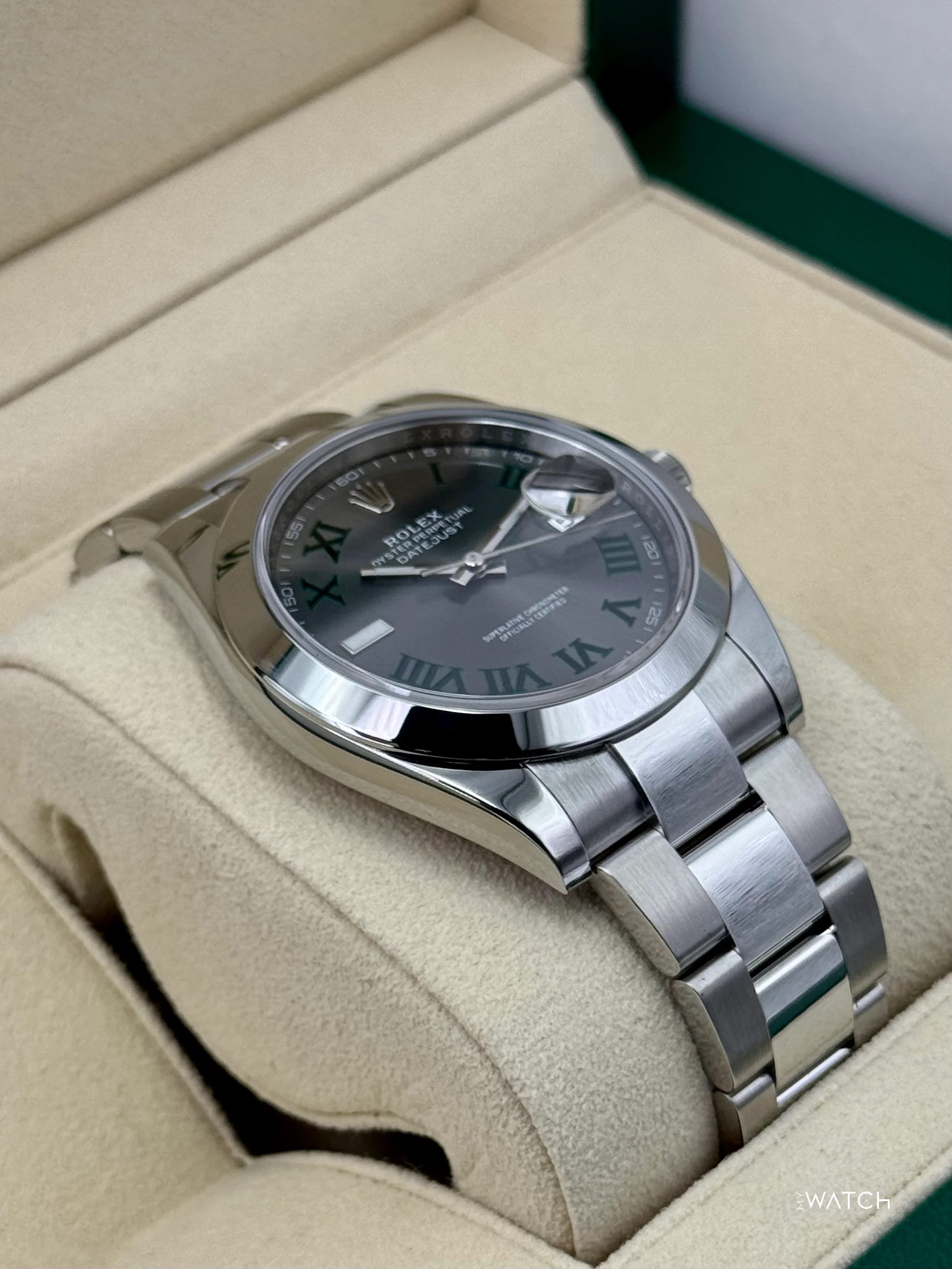 2021 Rolex Datejust 41mm 126300 Stainless Steel Oyster Wimbledon Dial - Image 6