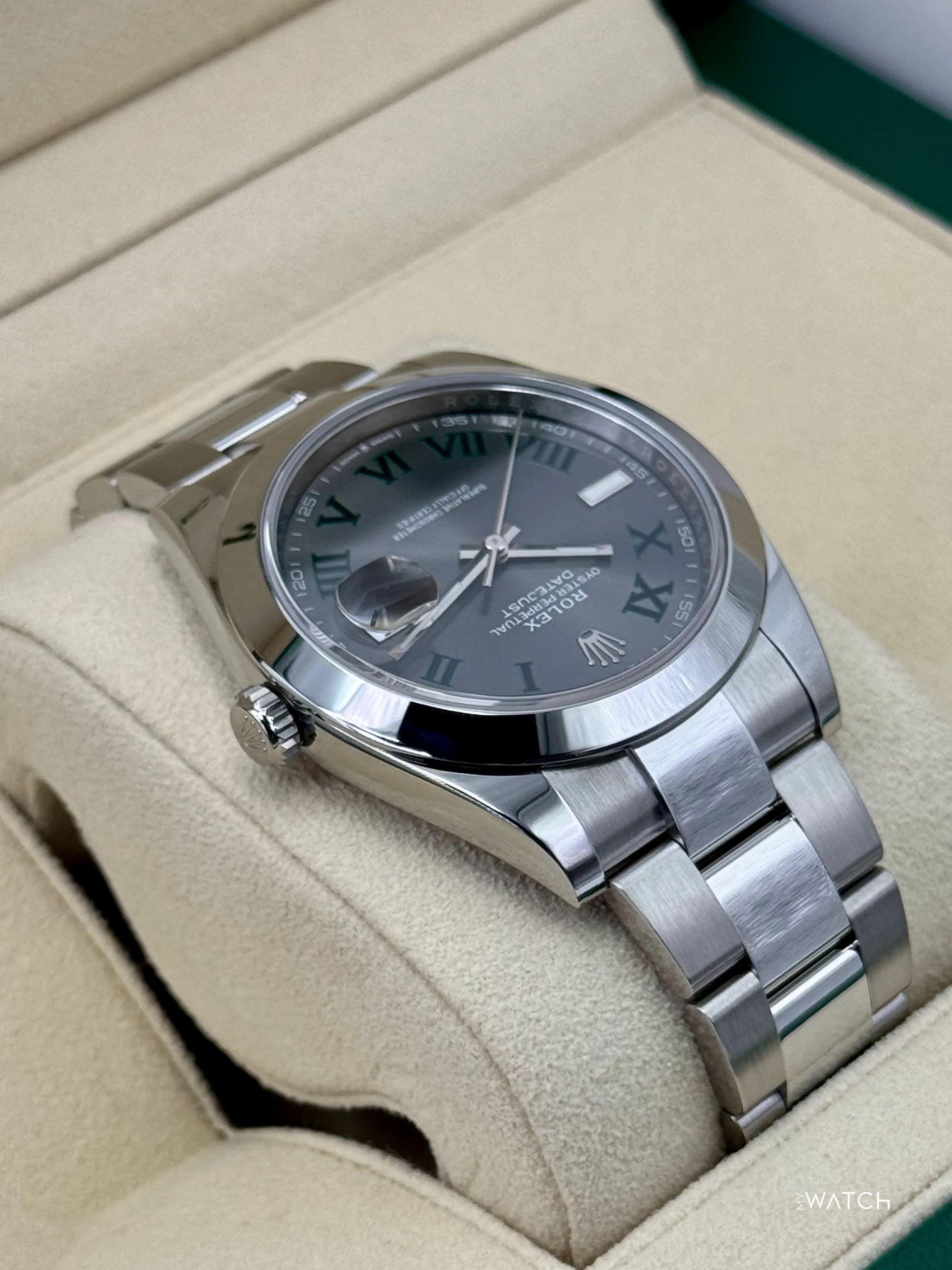 2021 Rolex Datejust 41mm 126300 Stainless Steel Oyster Wimbledon Dial - Image 8