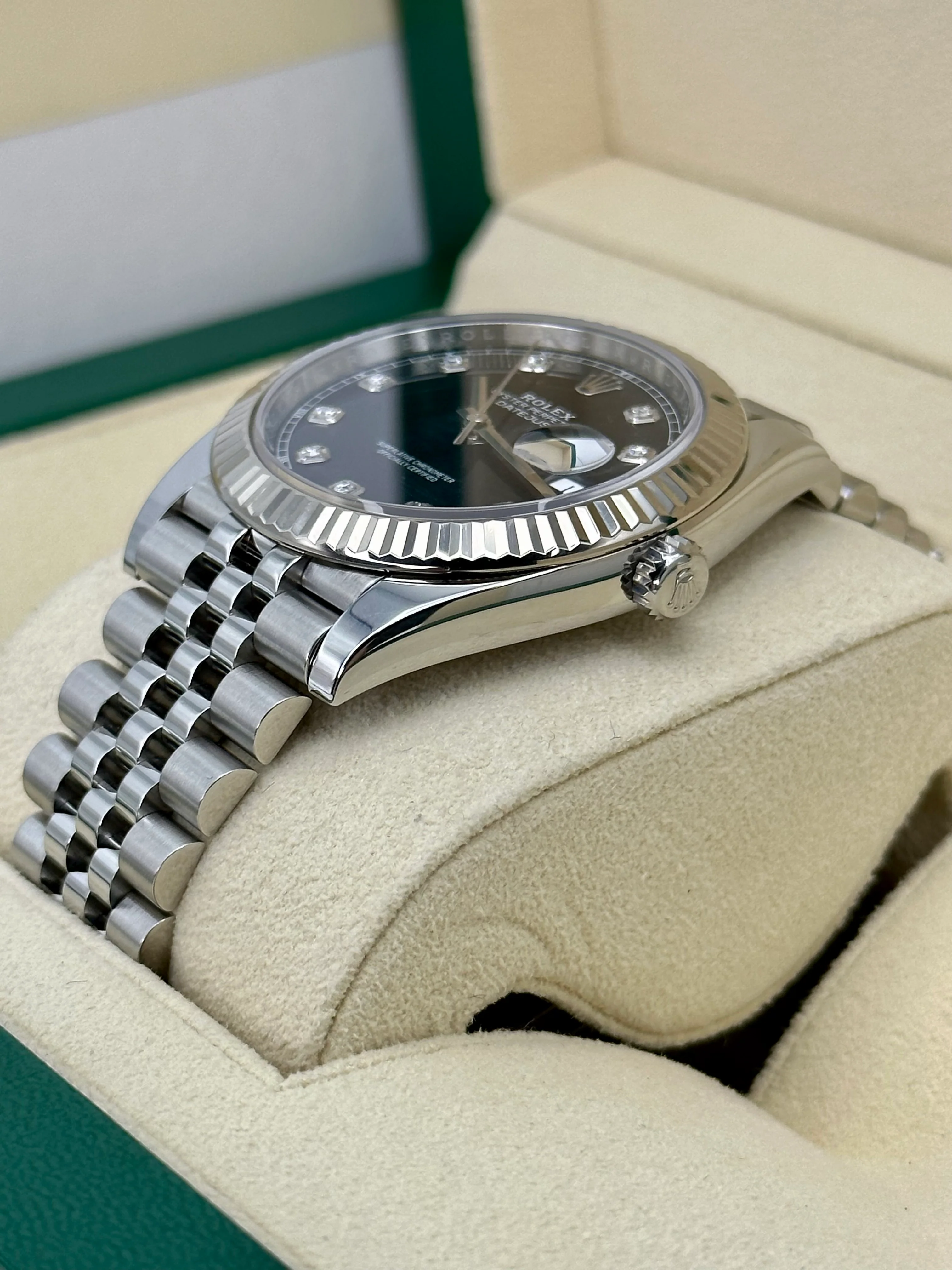 2021 Rolex Datejust 41mm 126334 Jubilee Black Diamond Dial - Image 5