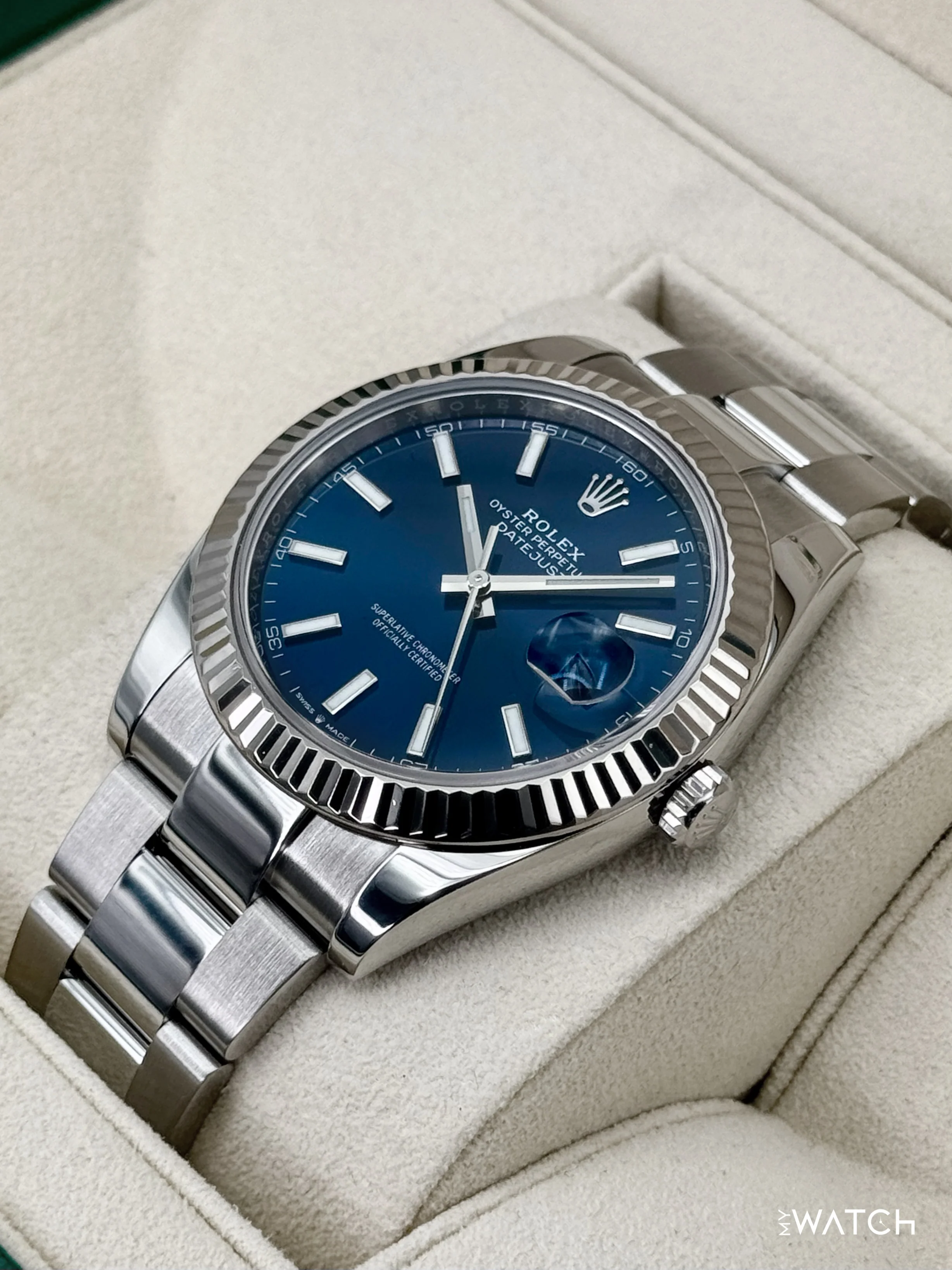 2021 Rolex Datejust 41mm 126334 Stainless Steel Oyster Blue Dial - Image 5