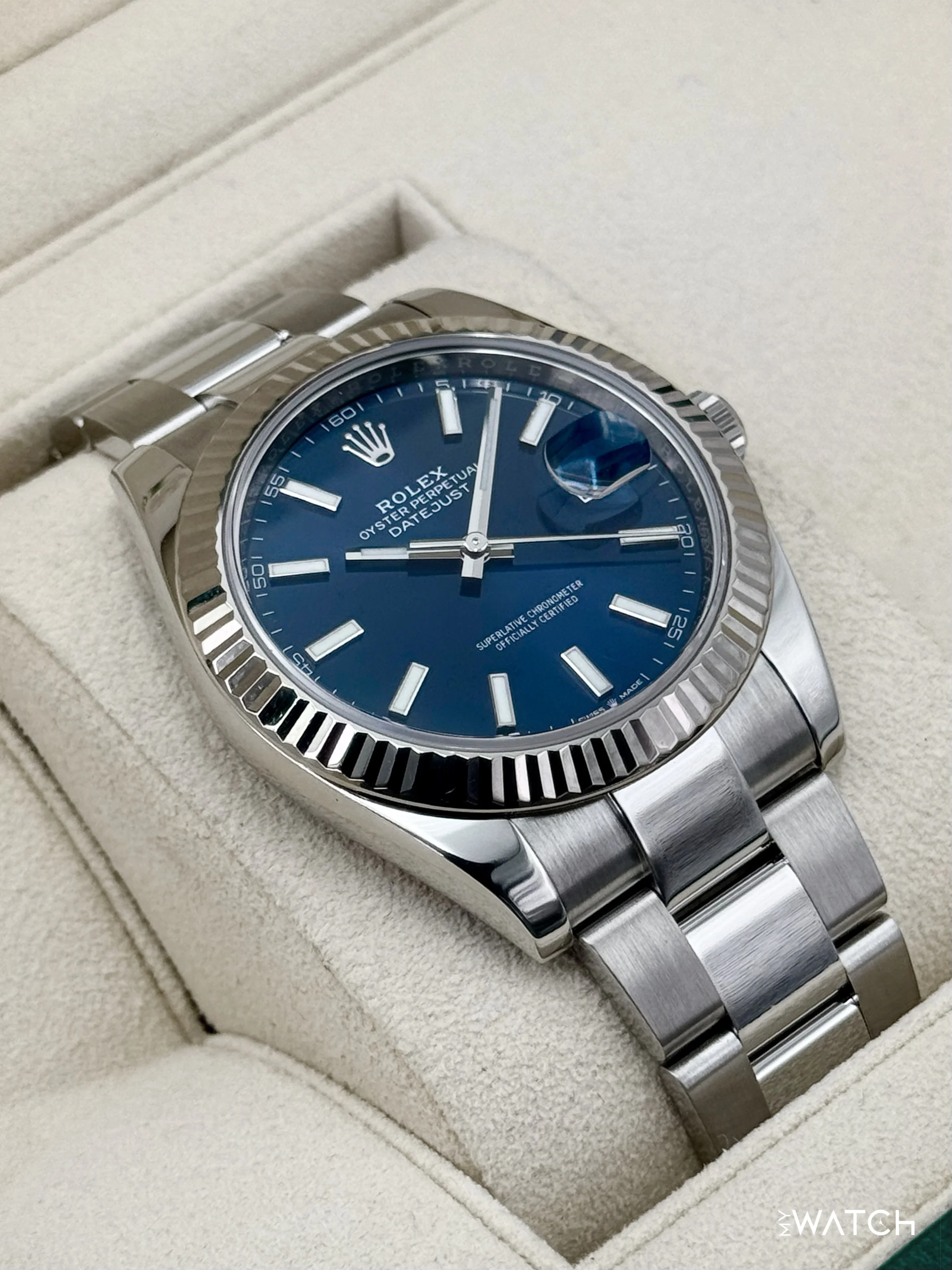 2021 Rolex Datejust 41mm 126334 Stainless Steel Oyster Blue Dial - Image 6