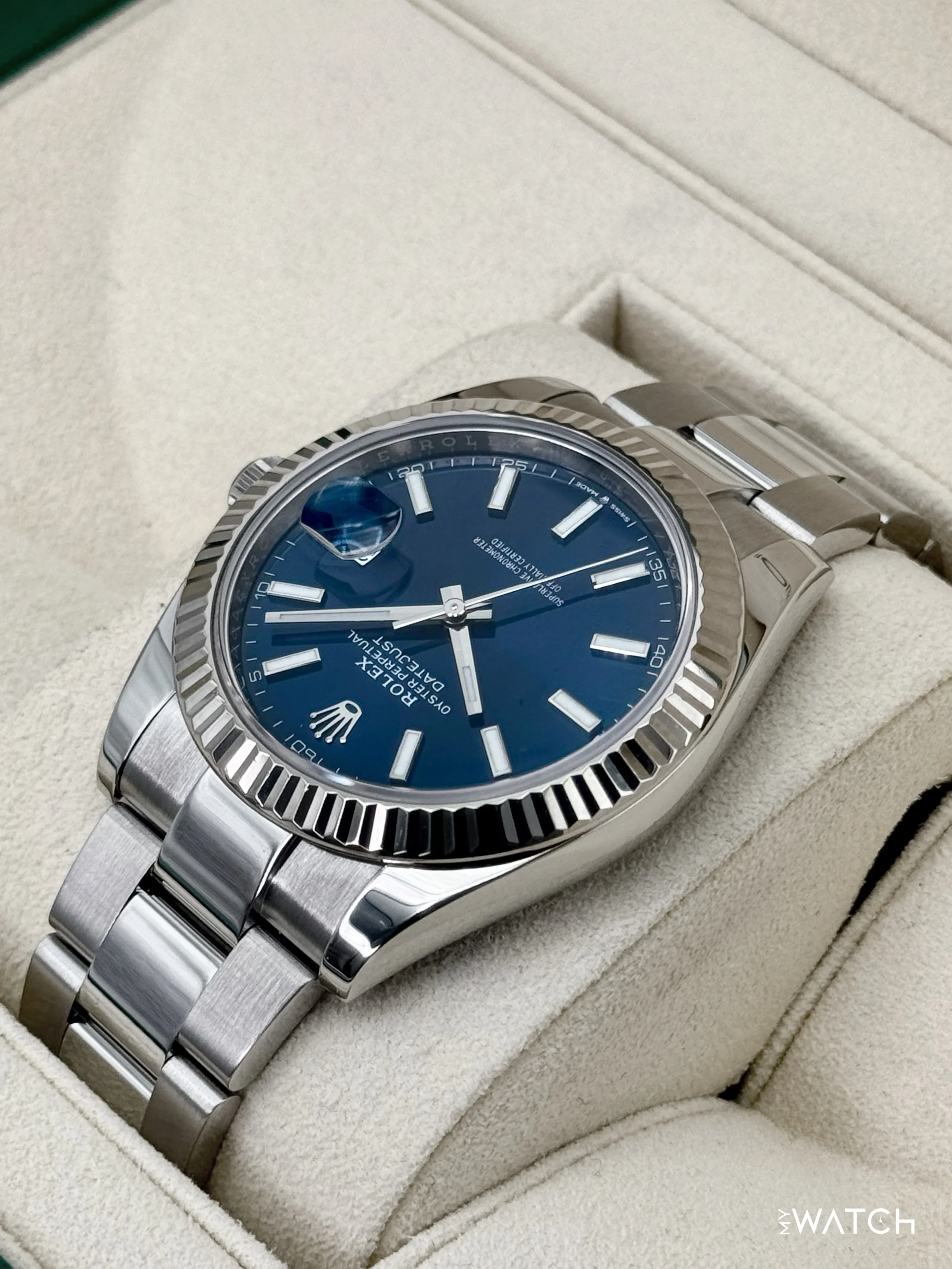 2021 Rolex Datejust 41mm 126334 Stainless Steel Oyster Blue Dial - Image 7