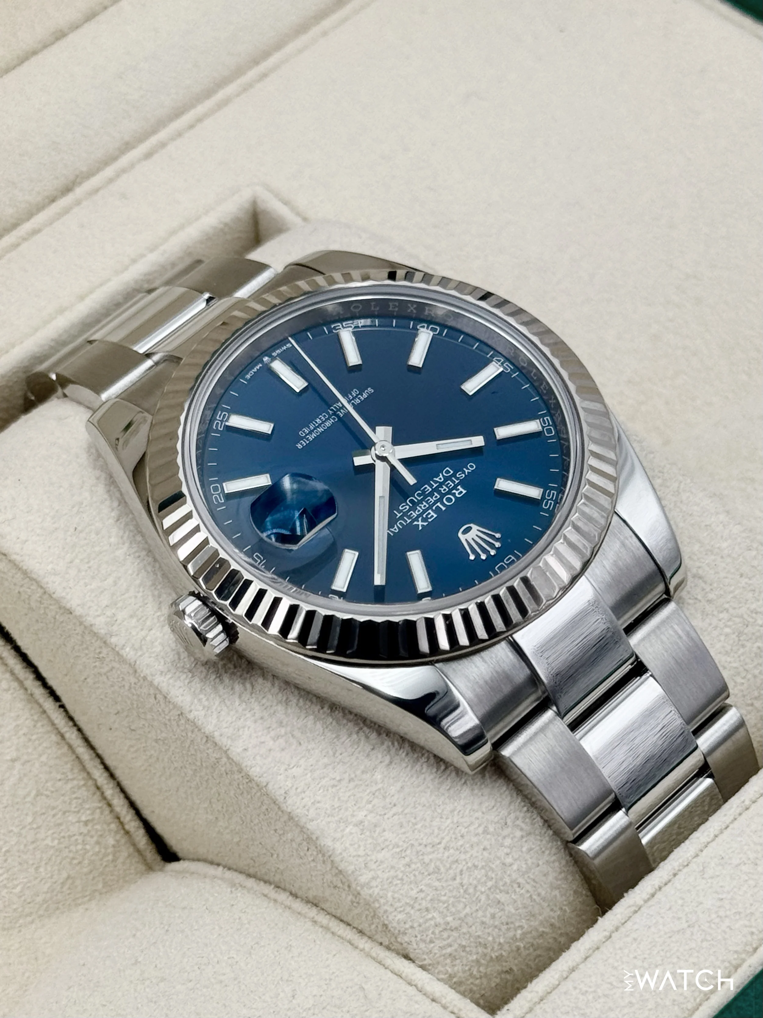 2021 Rolex Datejust 41mm 126334 Stainless Steel Oyster Blue Dial - Image 8