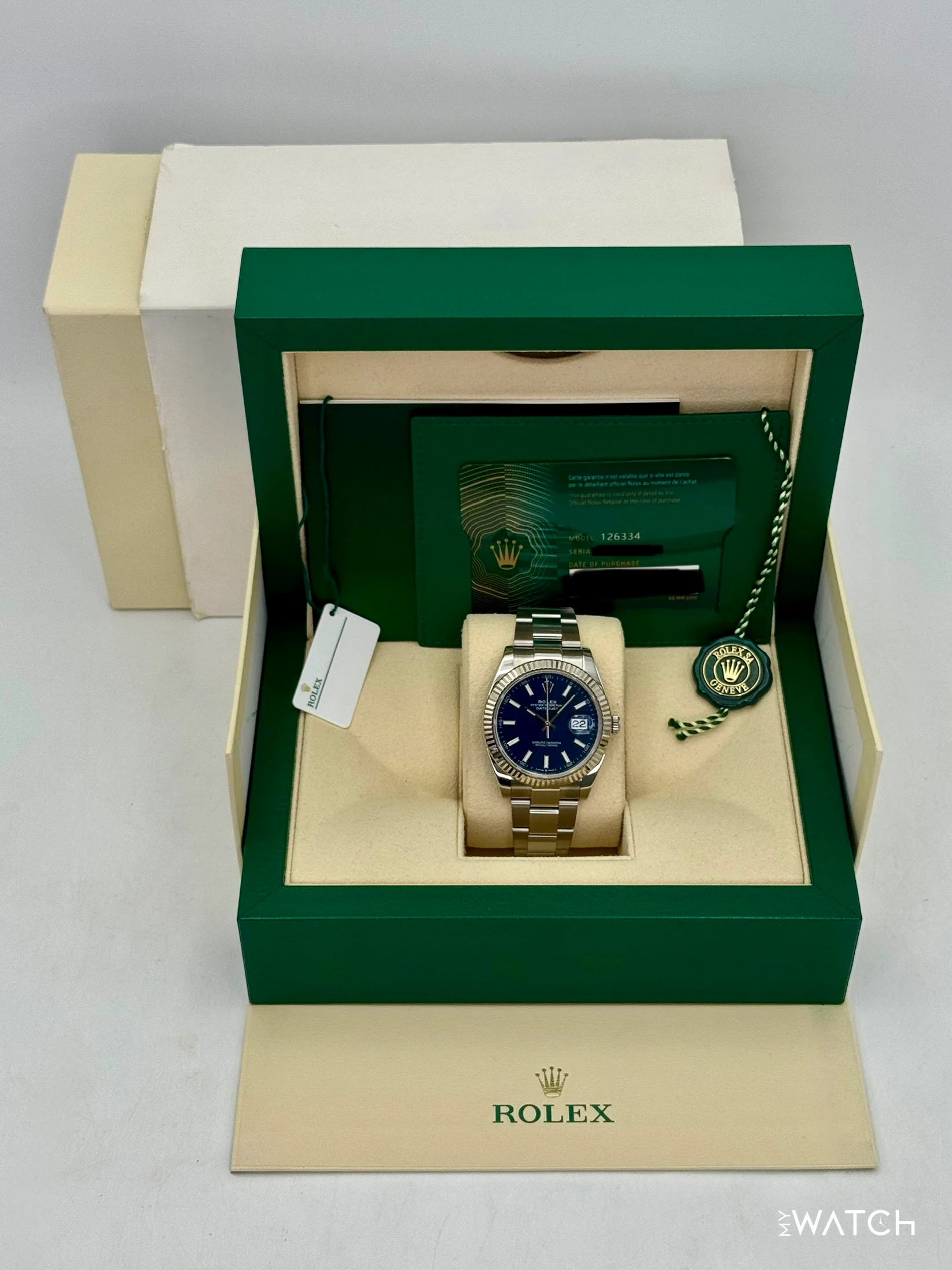 2021 Rolex Datejust 41mm 126334 Stainless Steel Oyster Blue Dial - Image 9