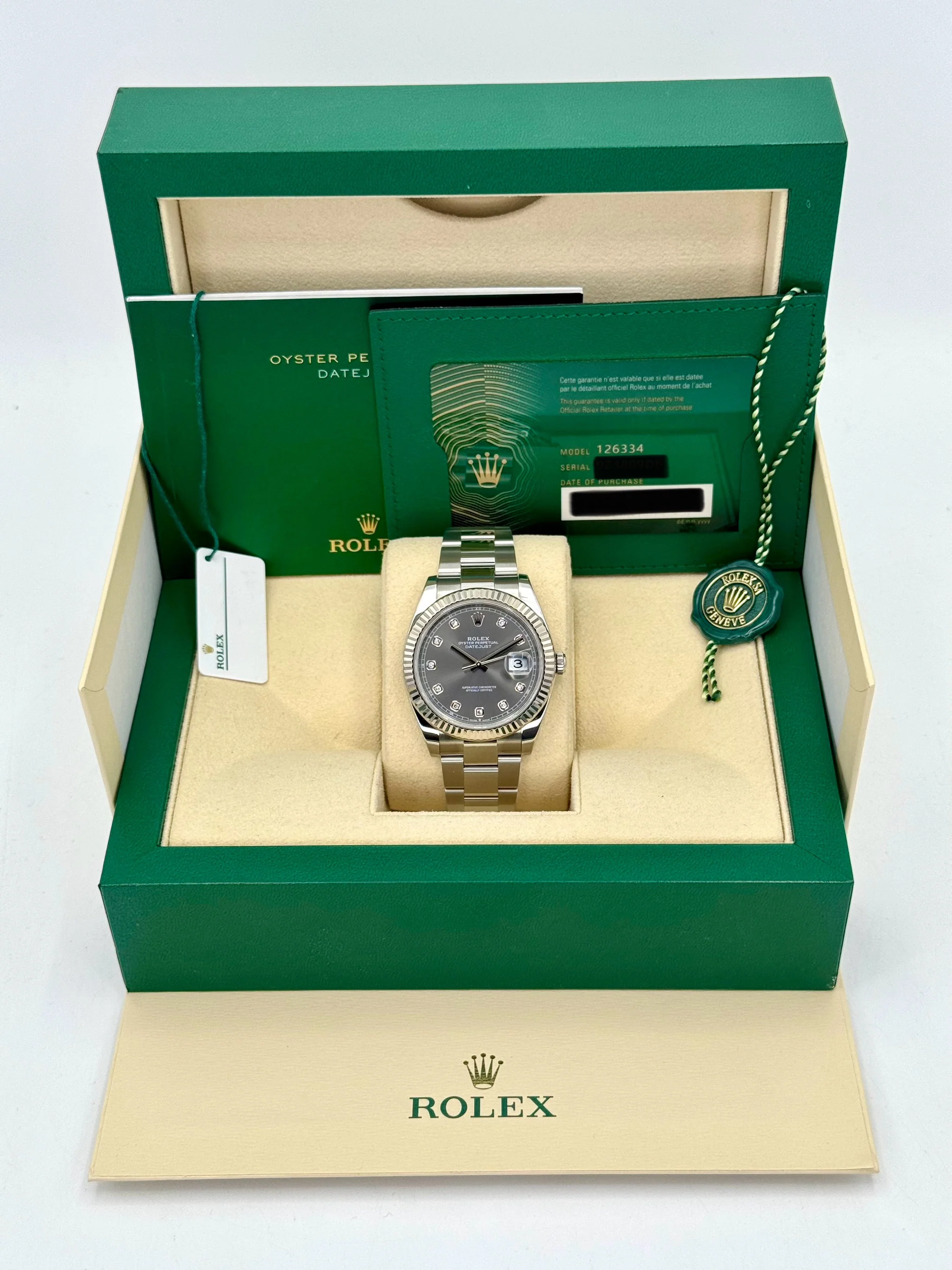 2021 Rolex Datejust 41mm Rhodium Diamond Dial 126334 - Image 11