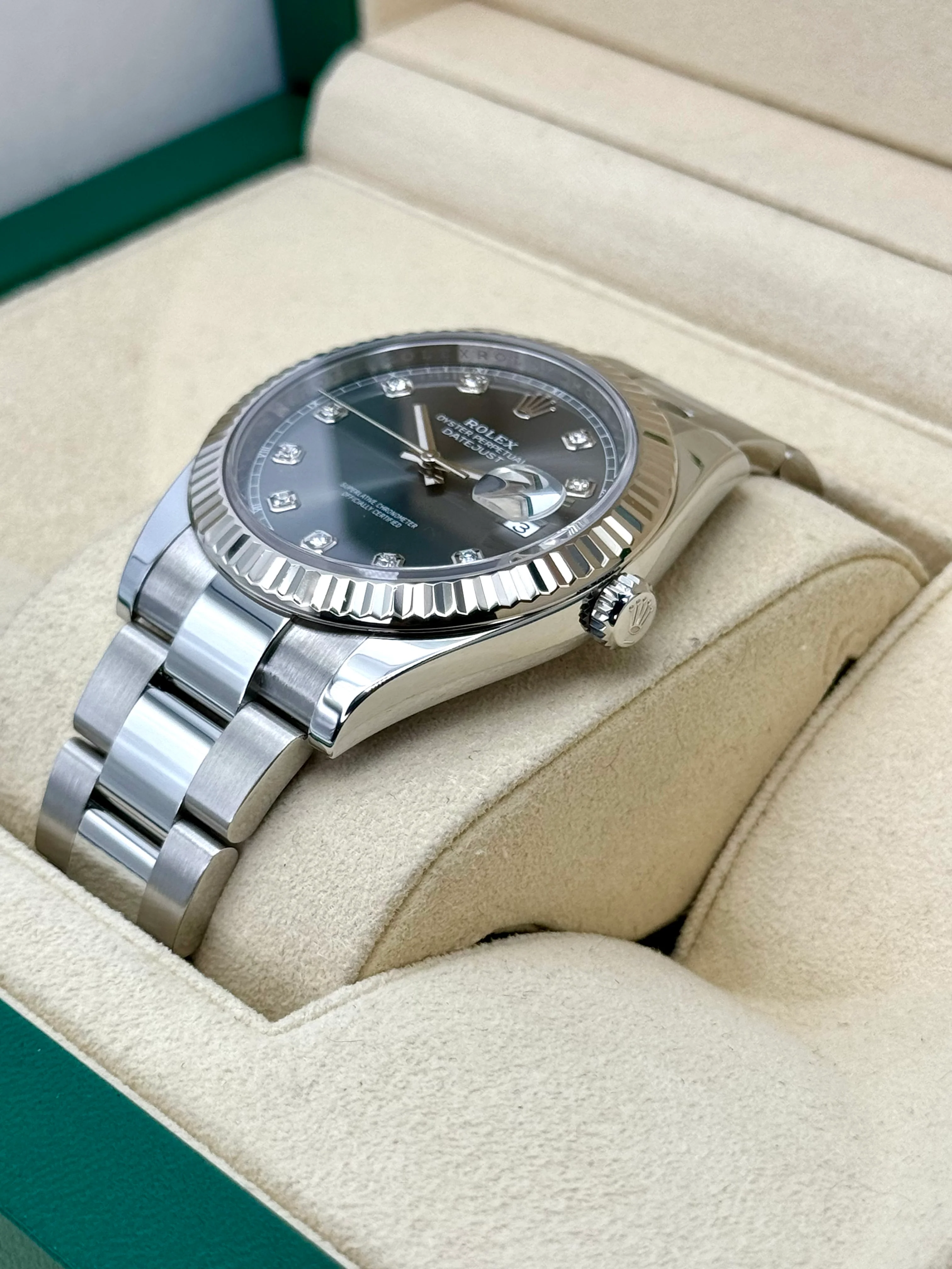 2021 Rolex Datejust 41mm Rhodium Diamond Dial 126334 - Image 5