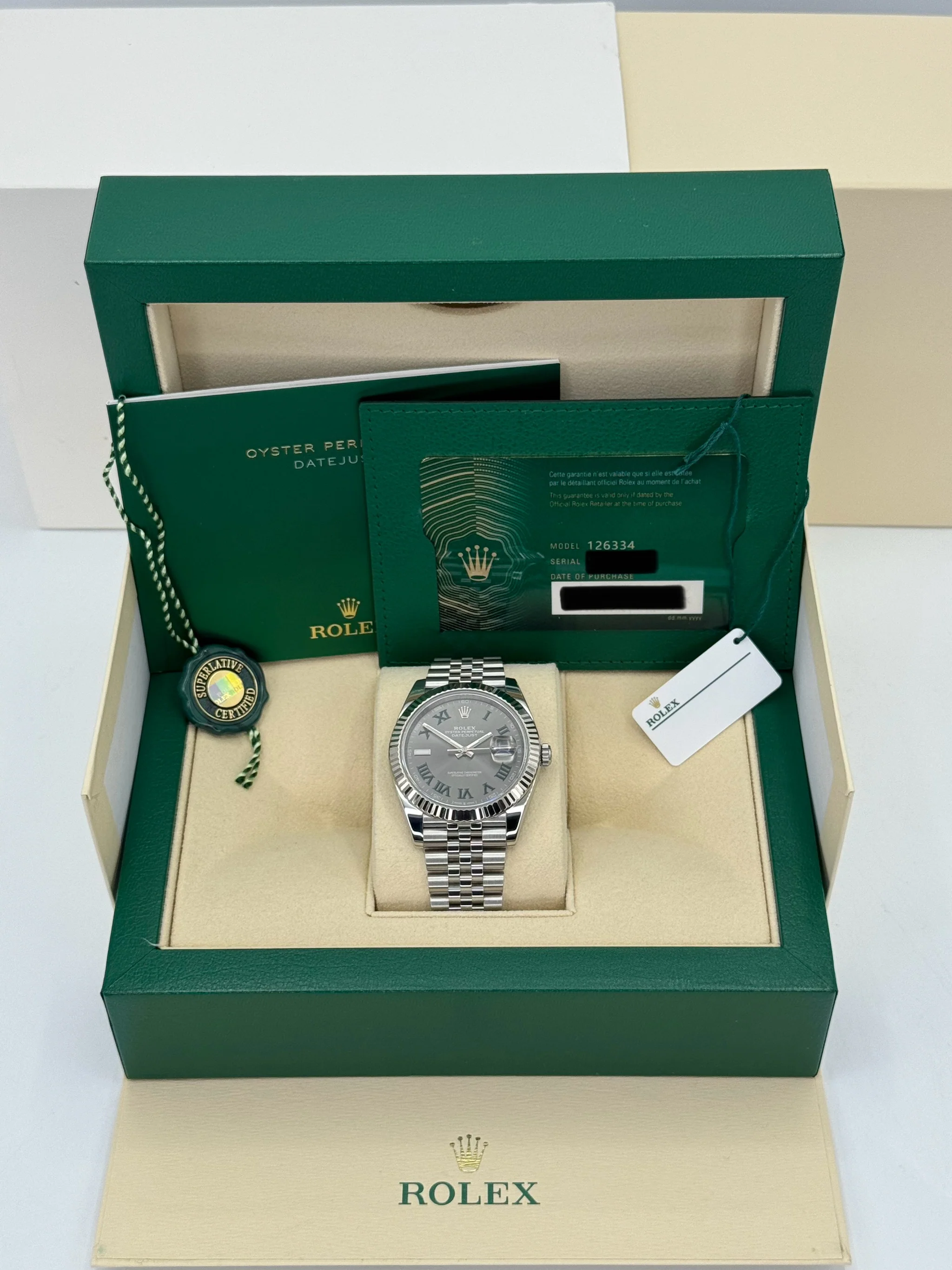 2021 Rolex Datejust 41mm Stainless Steel Jubilee Wimbledon Dial - Image 12