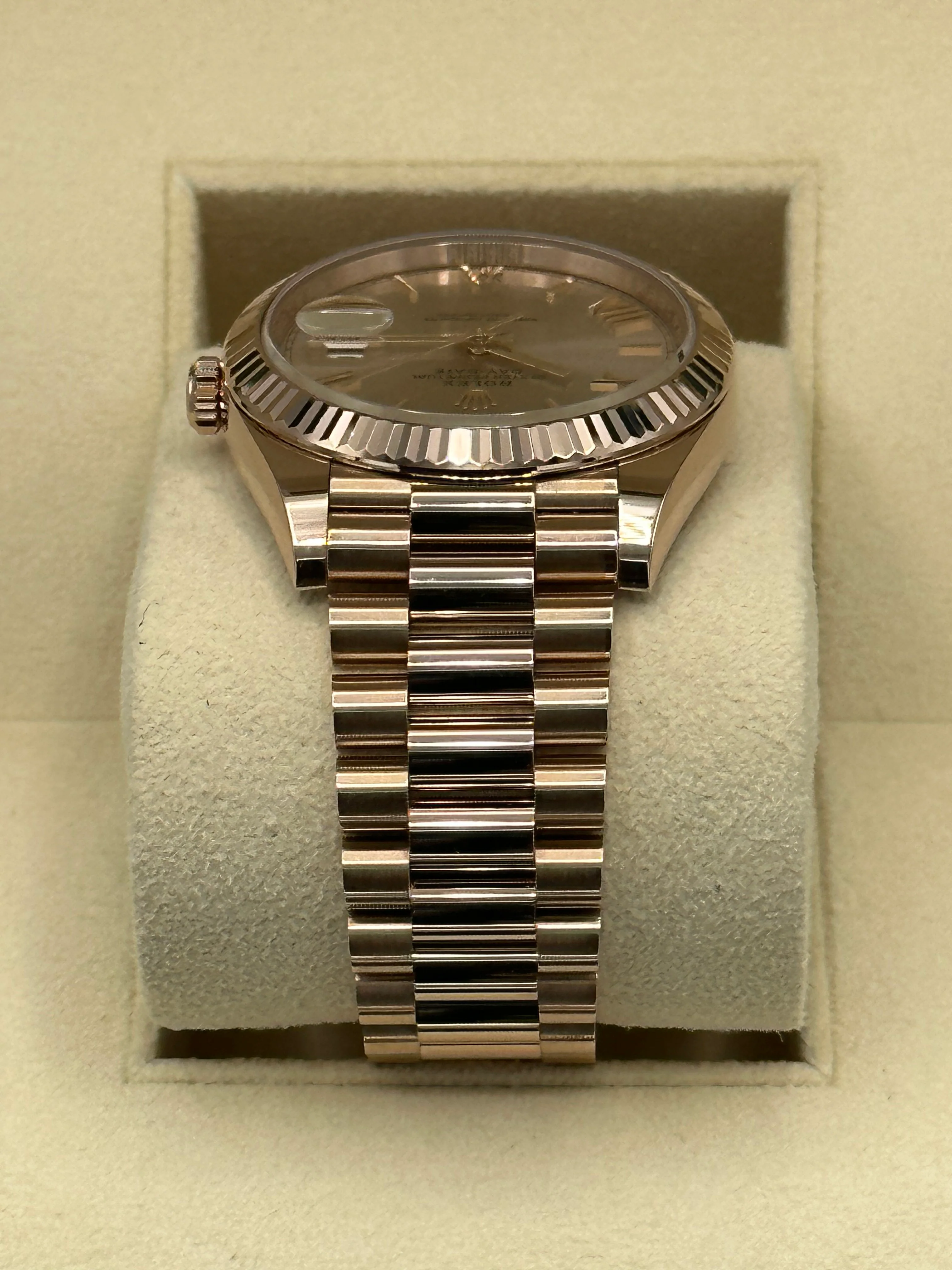 2021 Rolex Day-Date 40mm 228235 Presidential Rose Gold Sundust Dial - Image 3