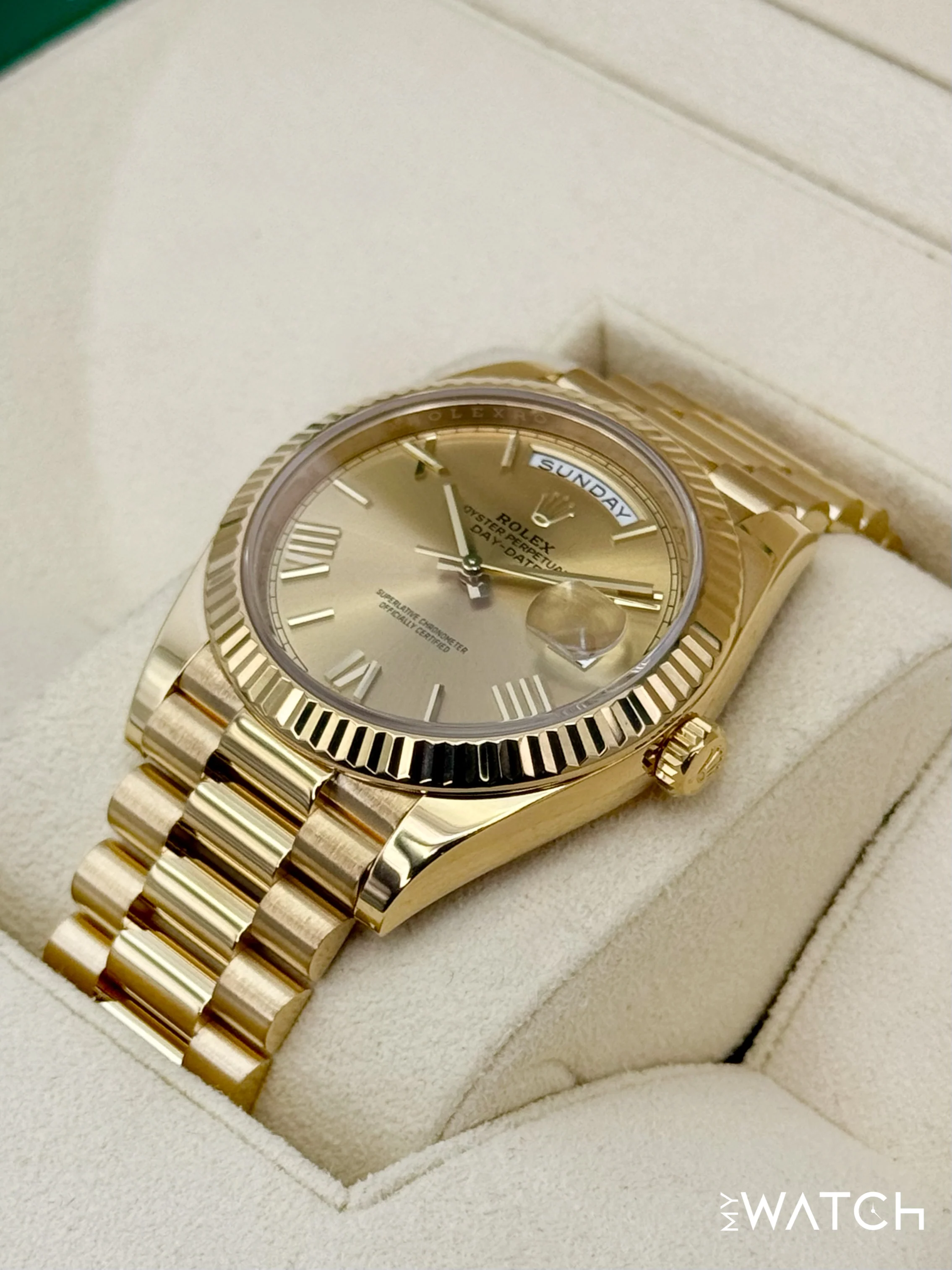 2021 Rolex Day-Date 40mm 228238 Presidential Champagne Roman Numeral Dial - Image 5