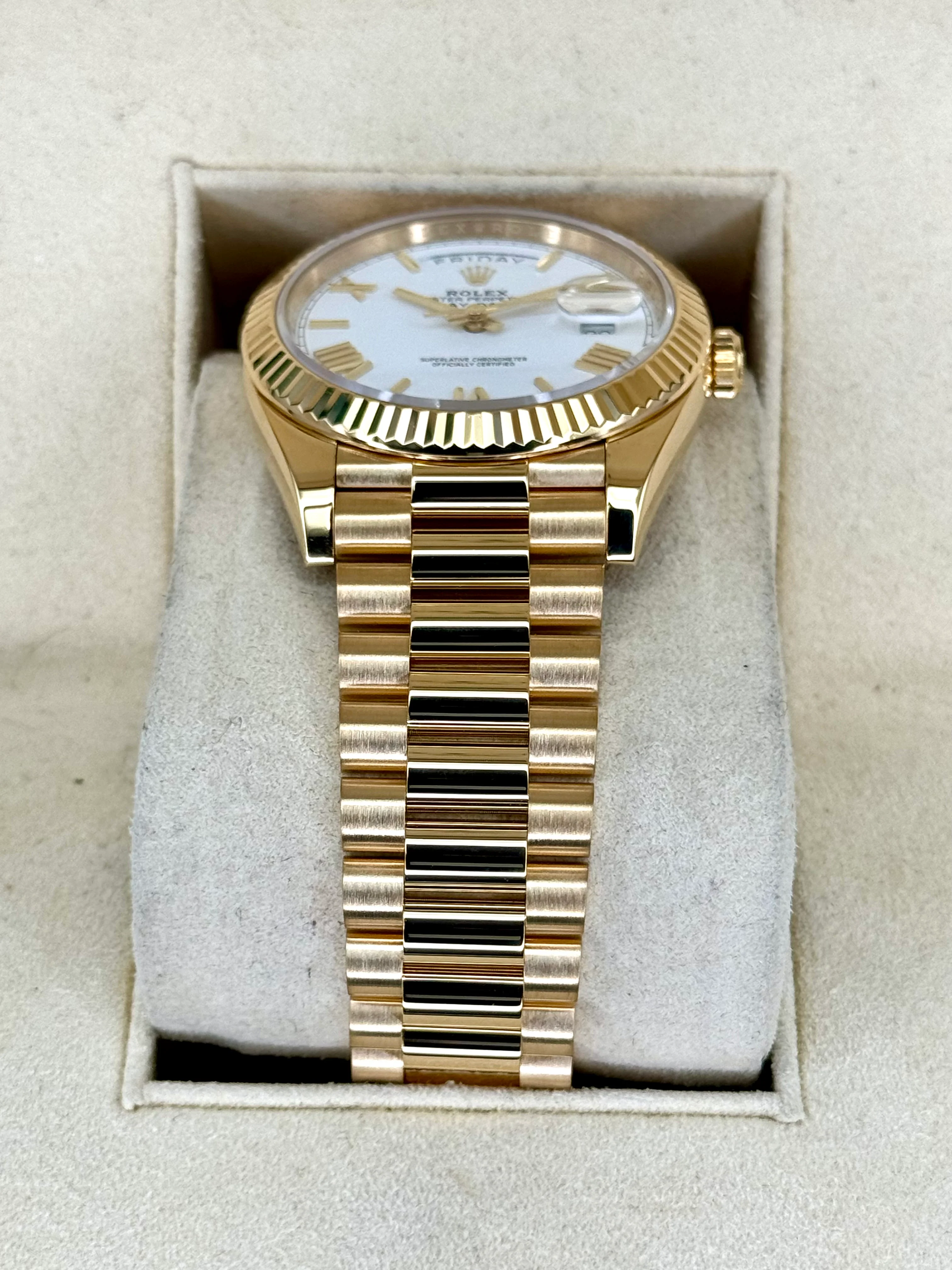 2021 Rolex Day-Date 40mm 228238 Presidential White Dial - Image 3