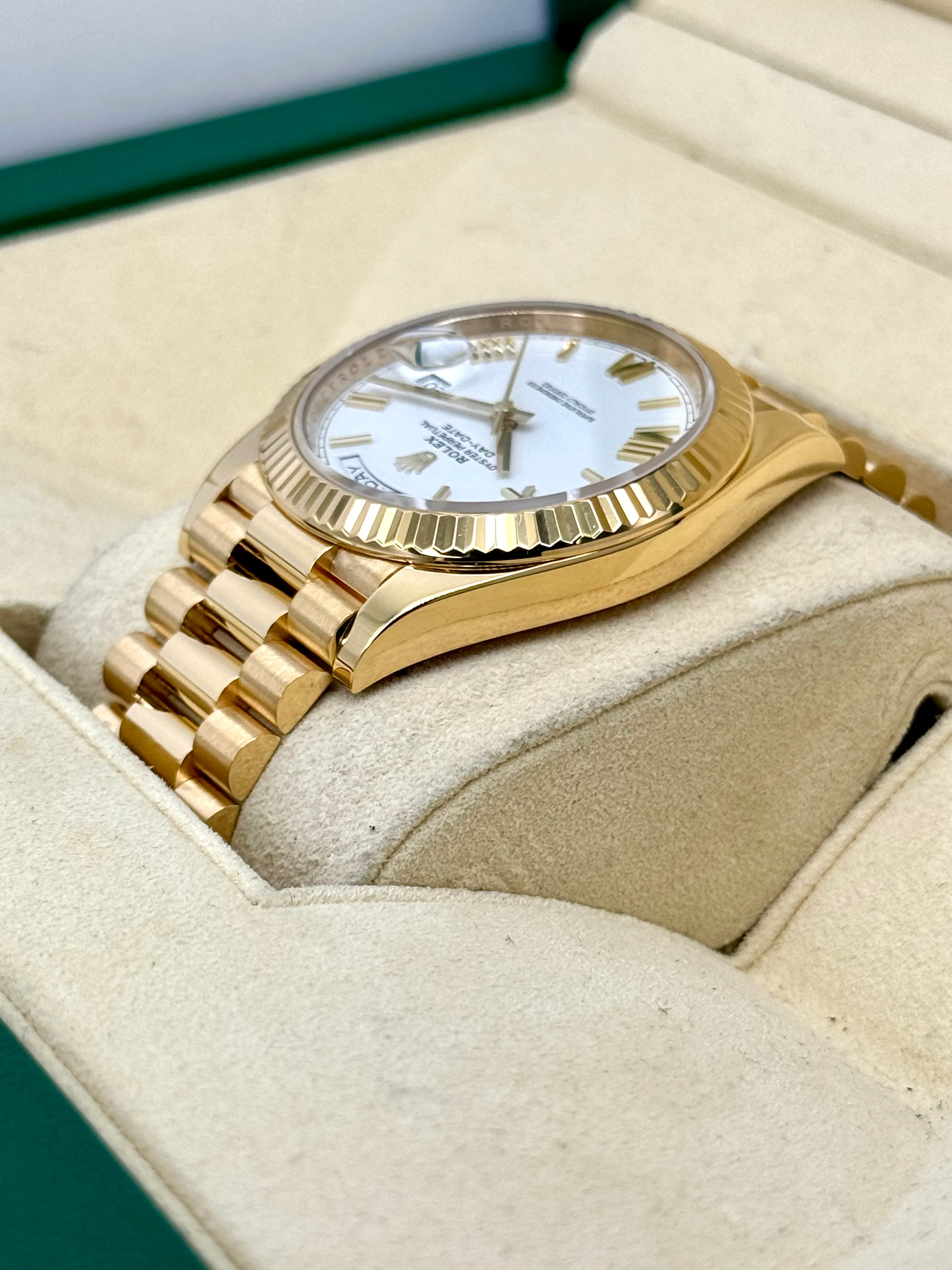 2021 Rolex Day-Date 40mm 228238 Presidential White Dial - Image 7