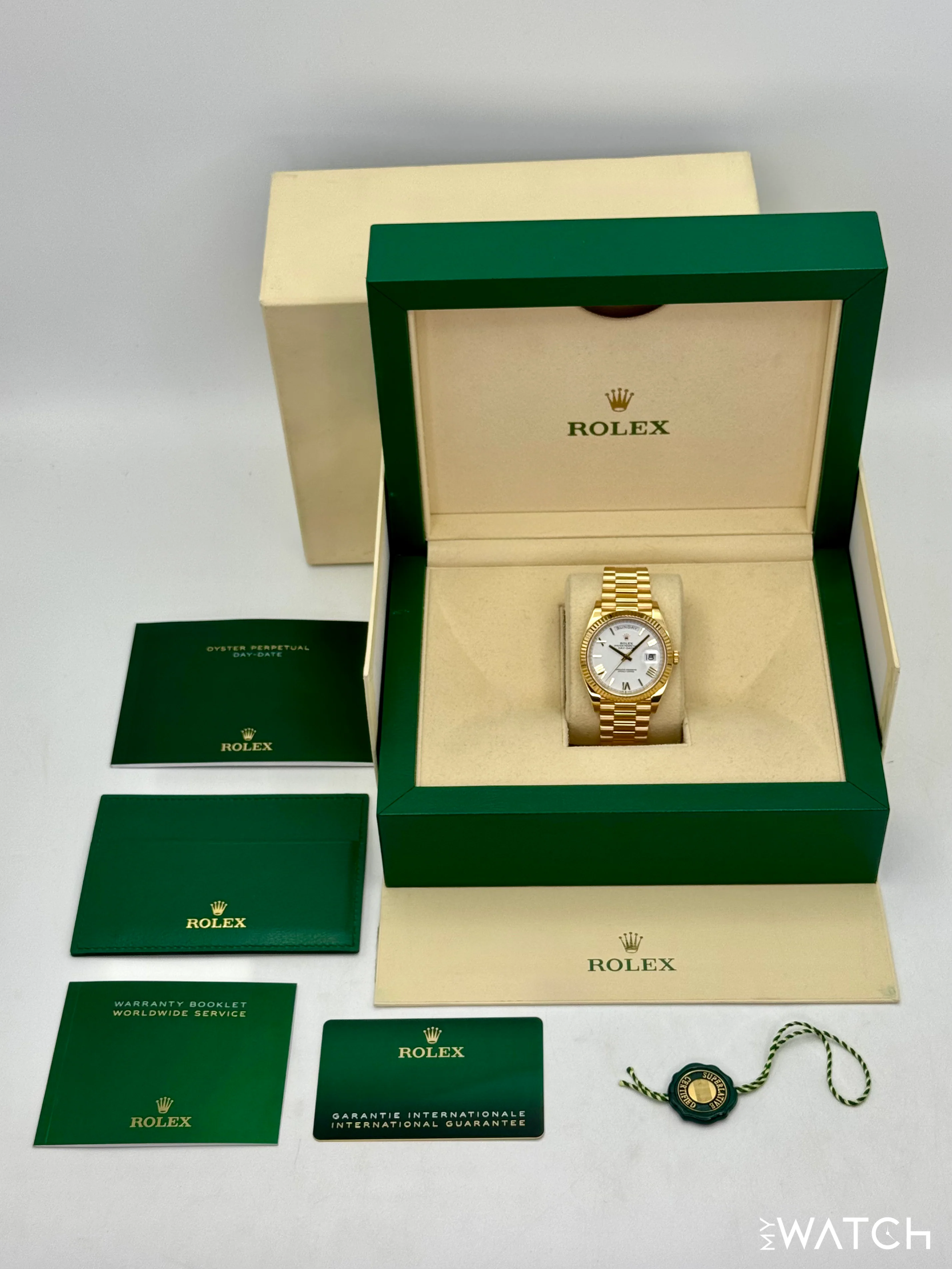 2021 Rolex Day-Date 40mm 228238 Presidential Roman Numeral White Dial - Image 10