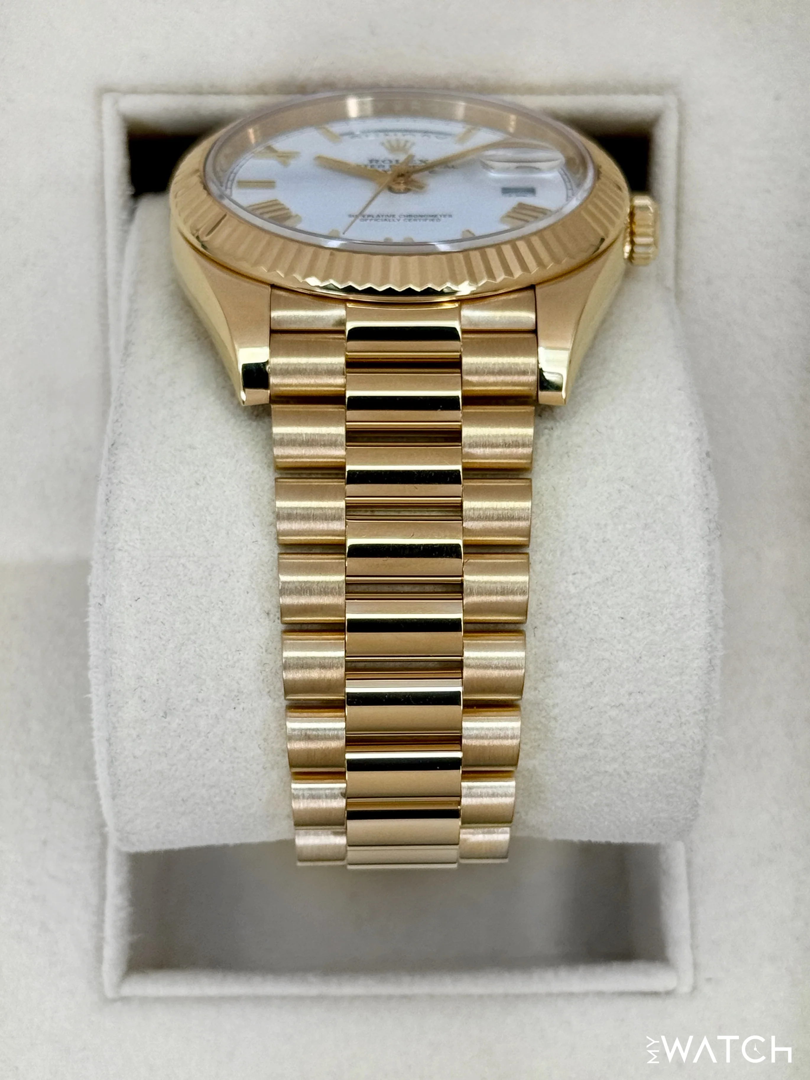 2021 Rolex Day-Date 40mm 228238 Presidential Roman Numeral White Dial - Image 3