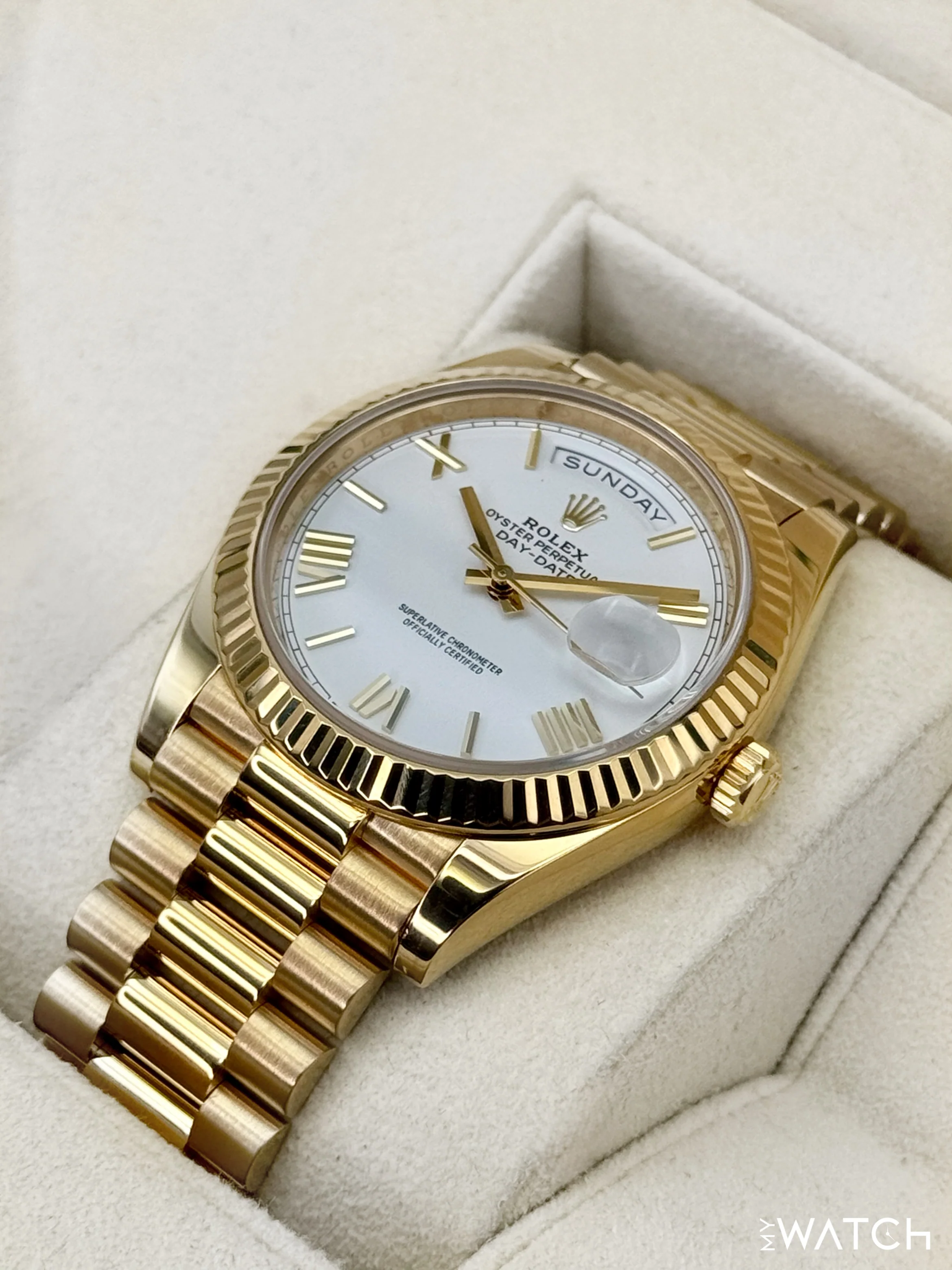 2021 Rolex Day-Date 40mm 228238 Presidential Roman Numeral White Dial - Image 5