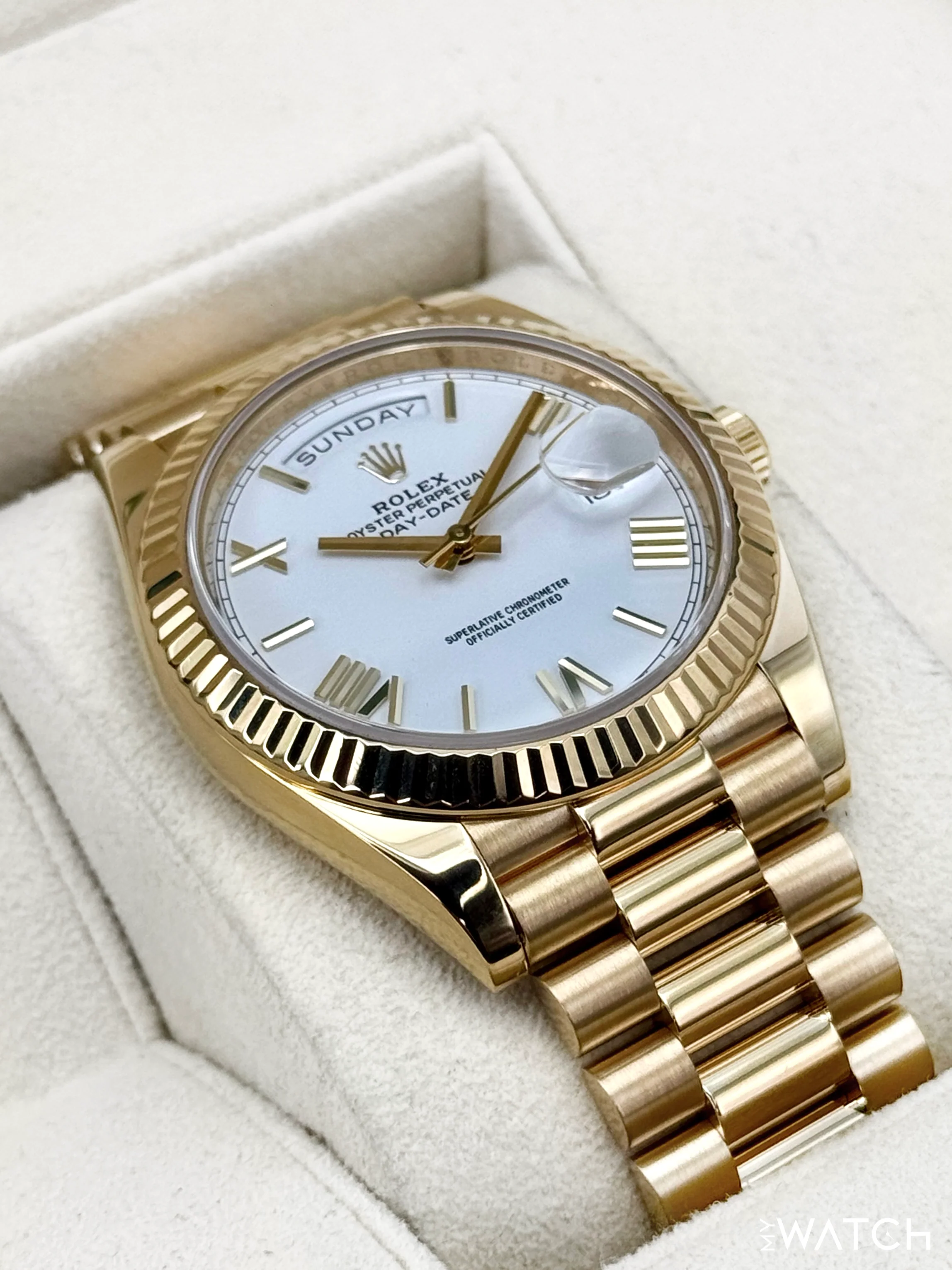 2021 Rolex Day-Date 40mm 228238 Presidential Roman Numeral White Dial - Image 6