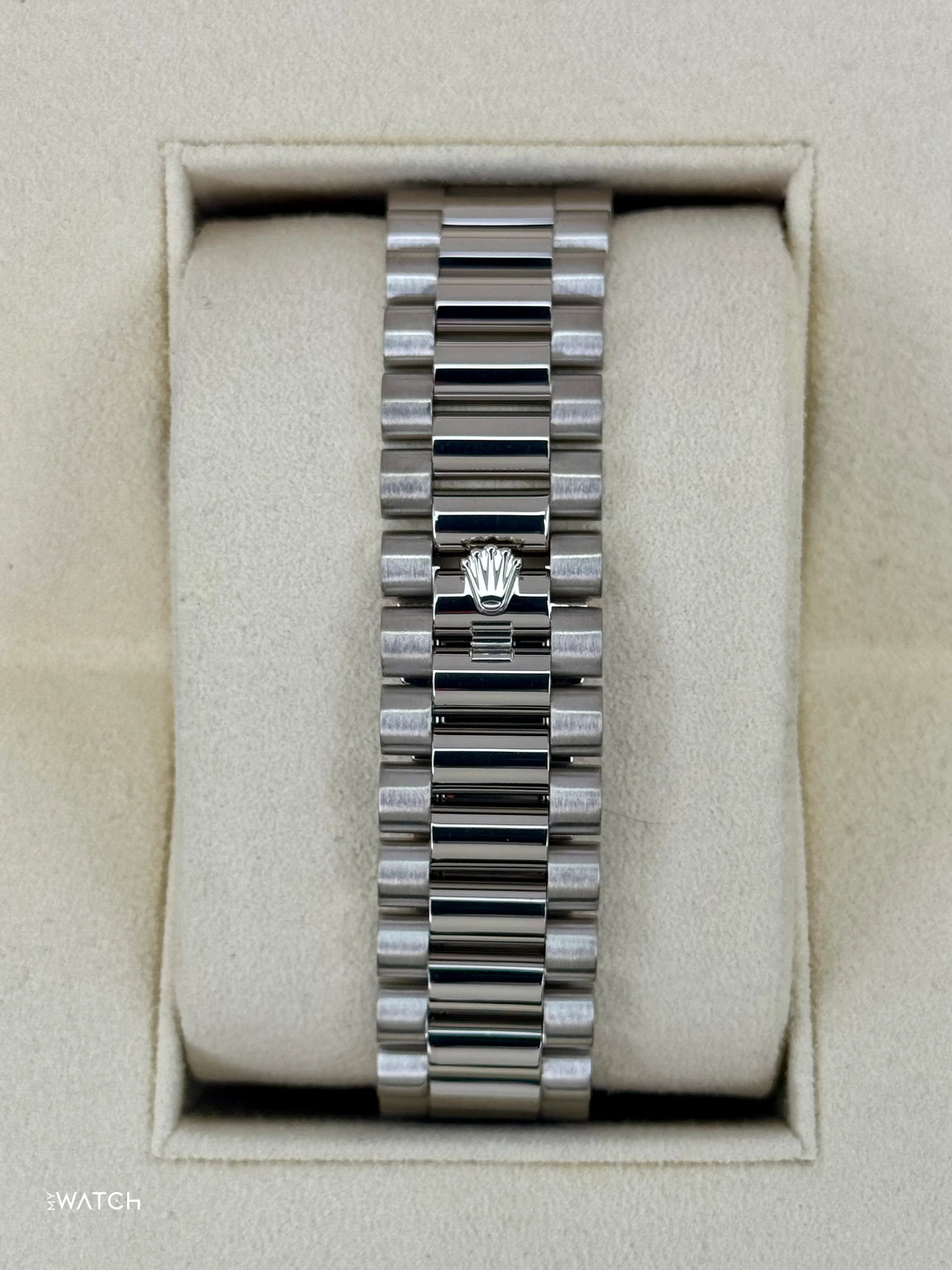 2021 Rolex Day-Date 40mm 228239 White Gold Blue Dial - Image 2