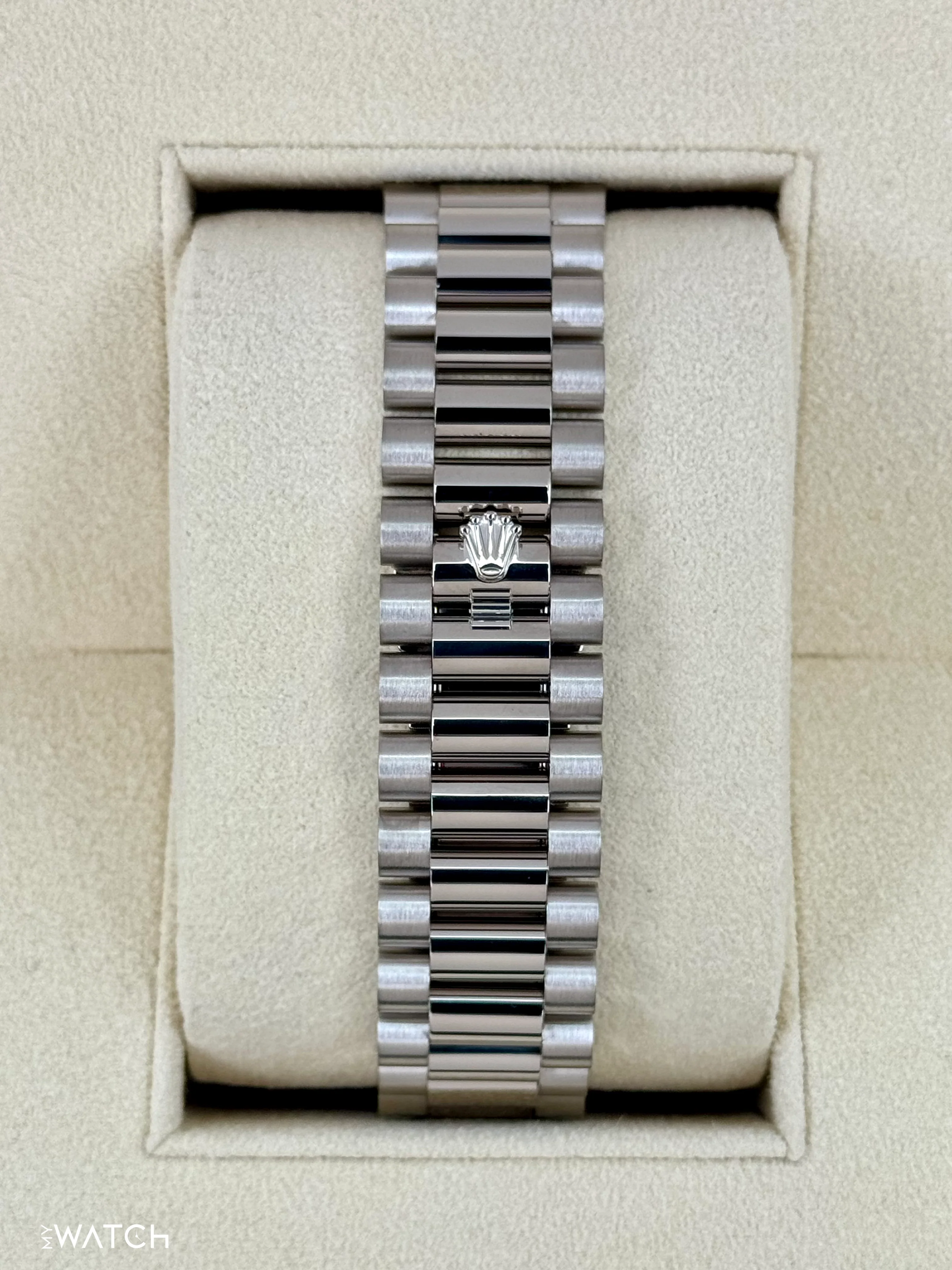 2021 Rolex Day-Date 40mm 228239 White Gold Olive Dial - Image 2