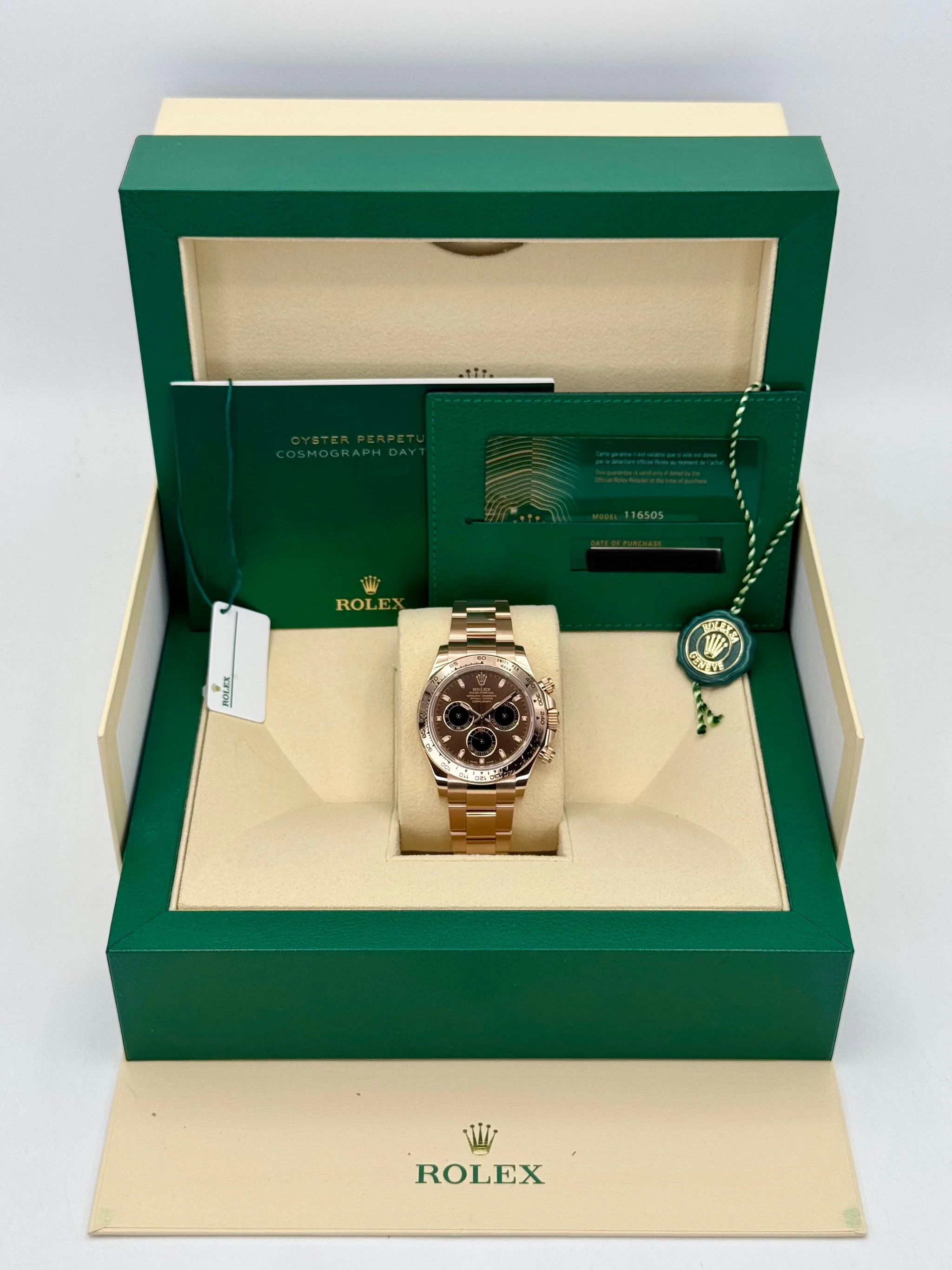 2021 Rolex Daytona 40mm 116505 Rose Gold Chocolate Dial - Image 10