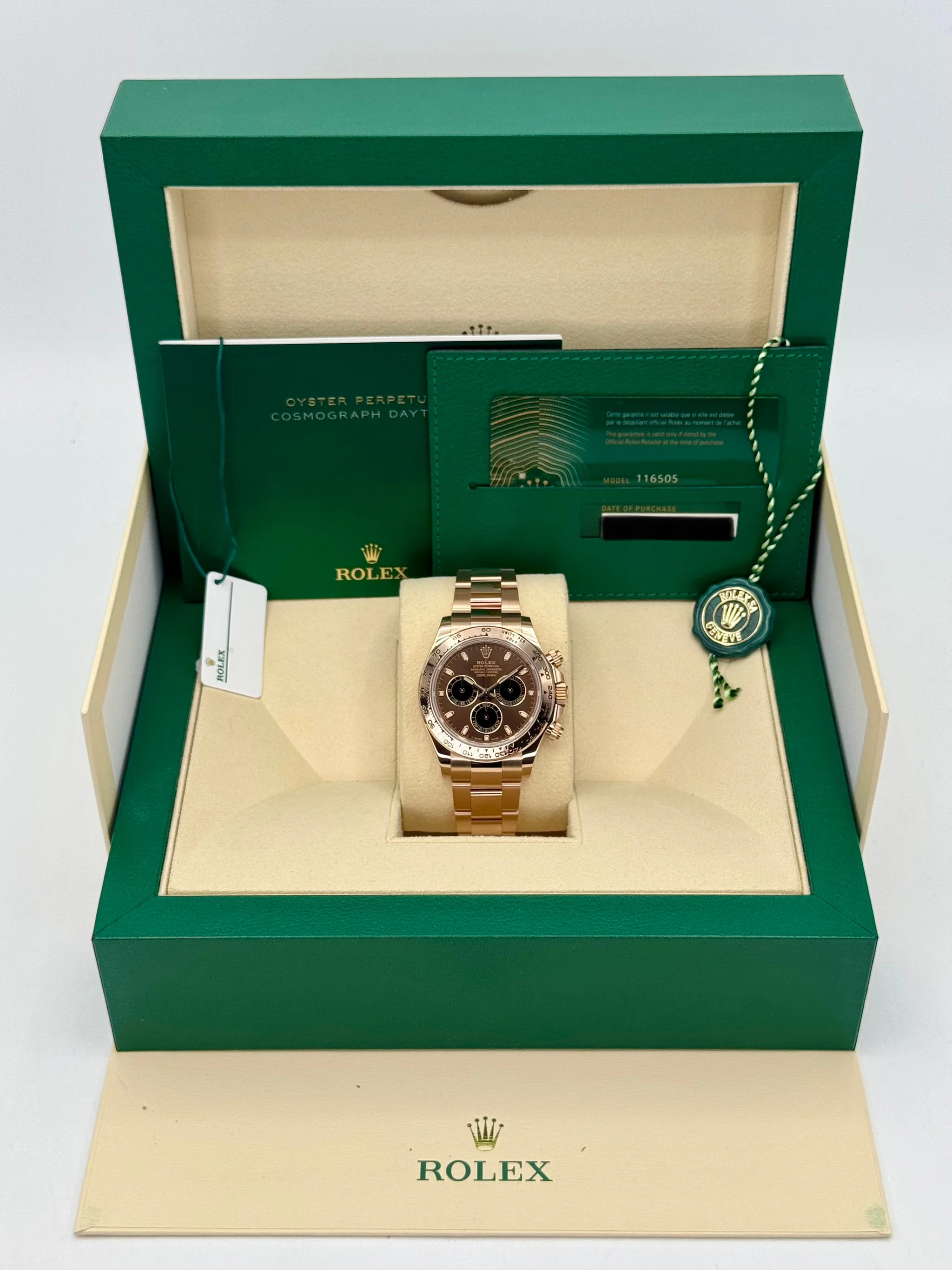 2021 Rolex Daytona 40mm 116505 Rose Gold Chocolate Dial - Image 9