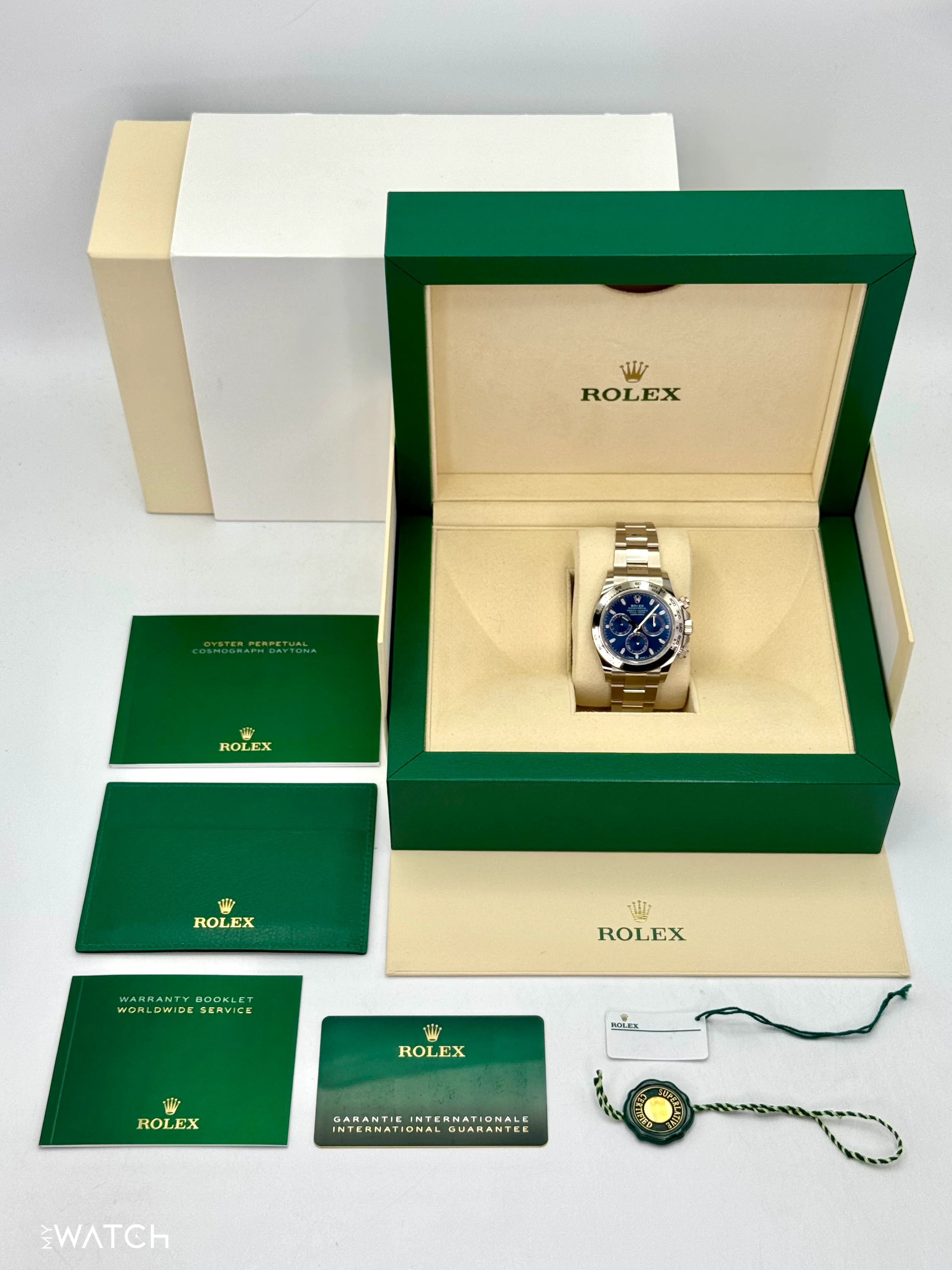 2021 Rolex Daytona 40mm 116509 White Gold Blue Dial - Image 10