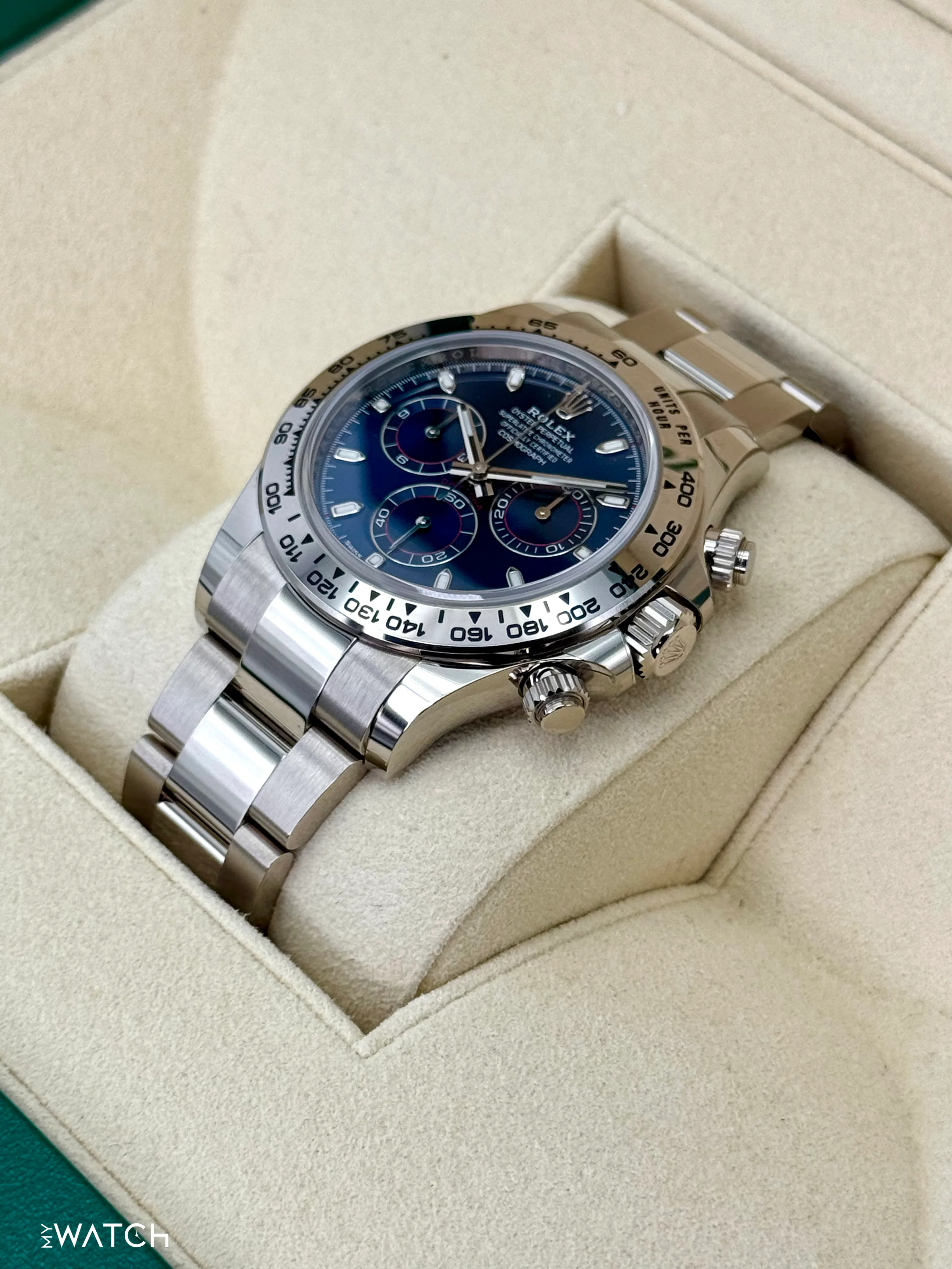 2021 Rolex Daytona 40mm 116509 White Gold Blue Dial - Image 5