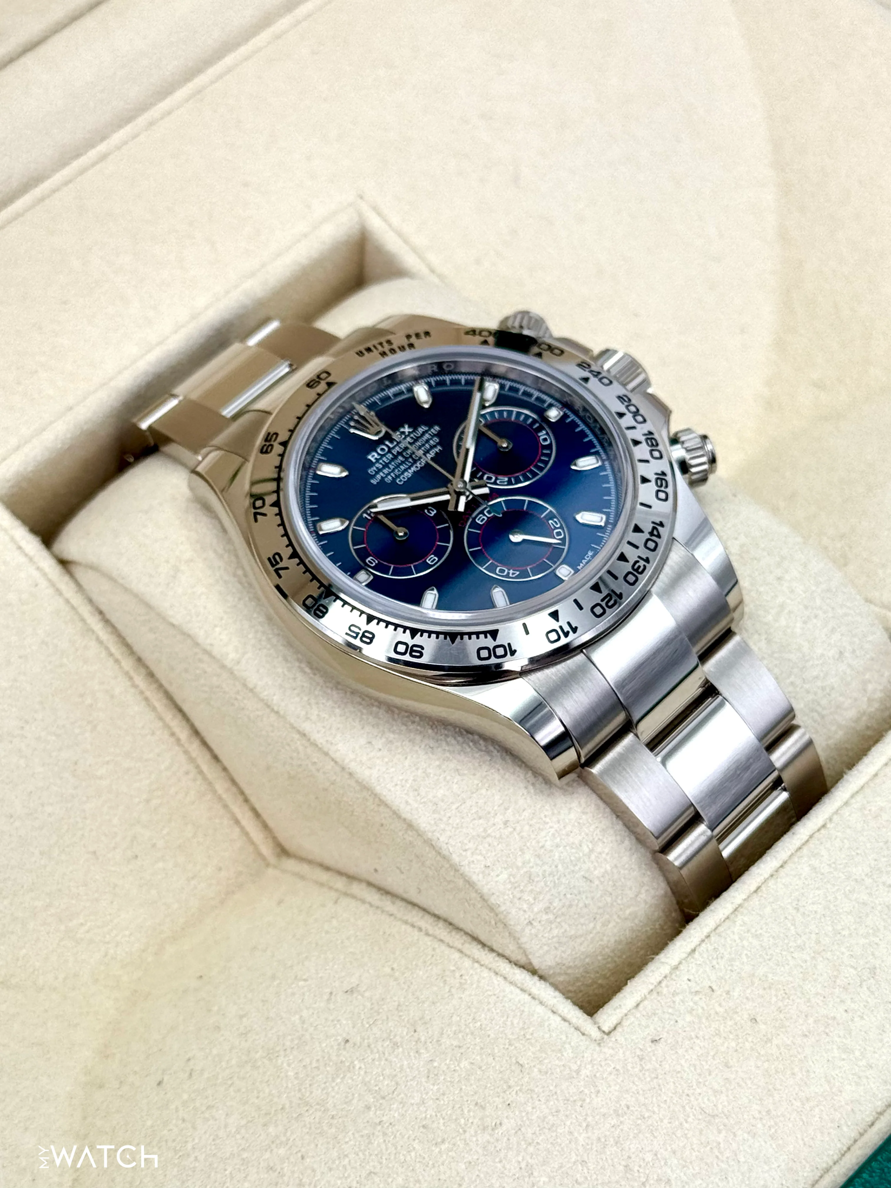 2021 Rolex Daytona 40mm 116509 White Gold Blue Dial - Image 6