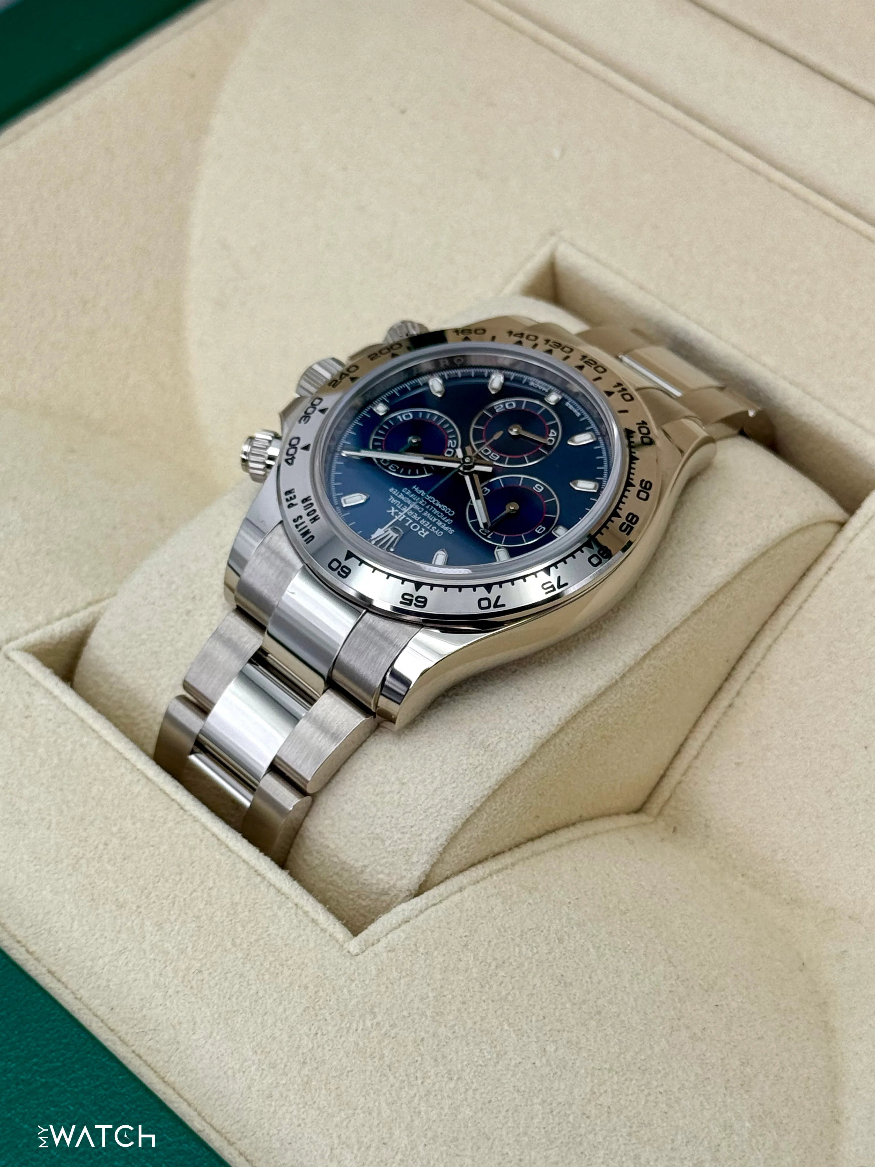 2021 Rolex Daytona 40mm 116509 White Gold Blue Dial - Image 7