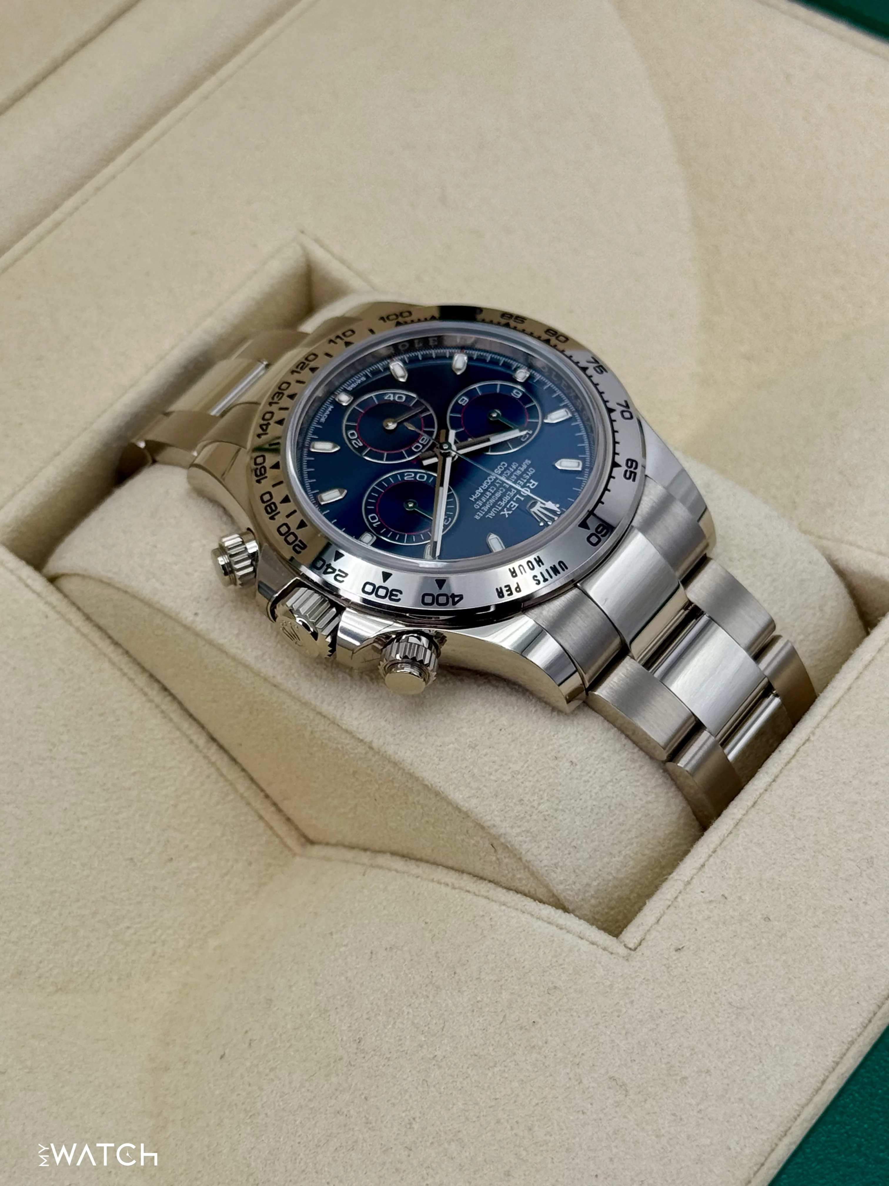 2021 Rolex Daytona 40mm 116509 White Gold Blue Dial - Image 8