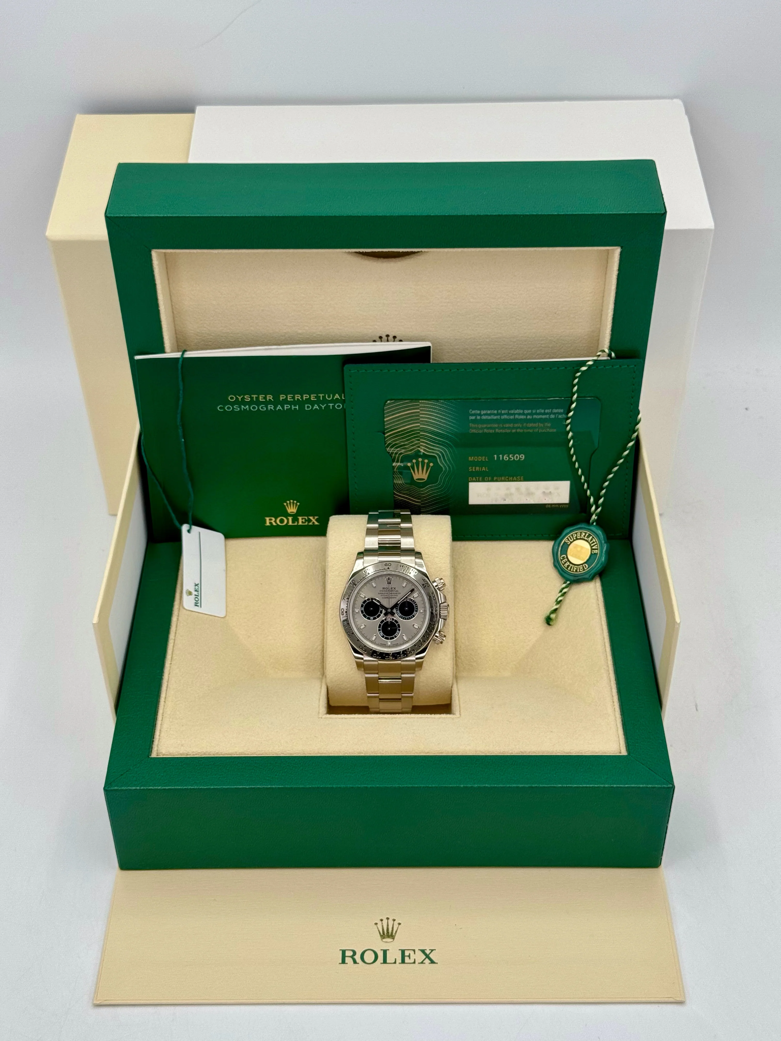 2021 Rolex Daytona "Ghost" 40mm 116509 White Gold Silver Dial - Image 9