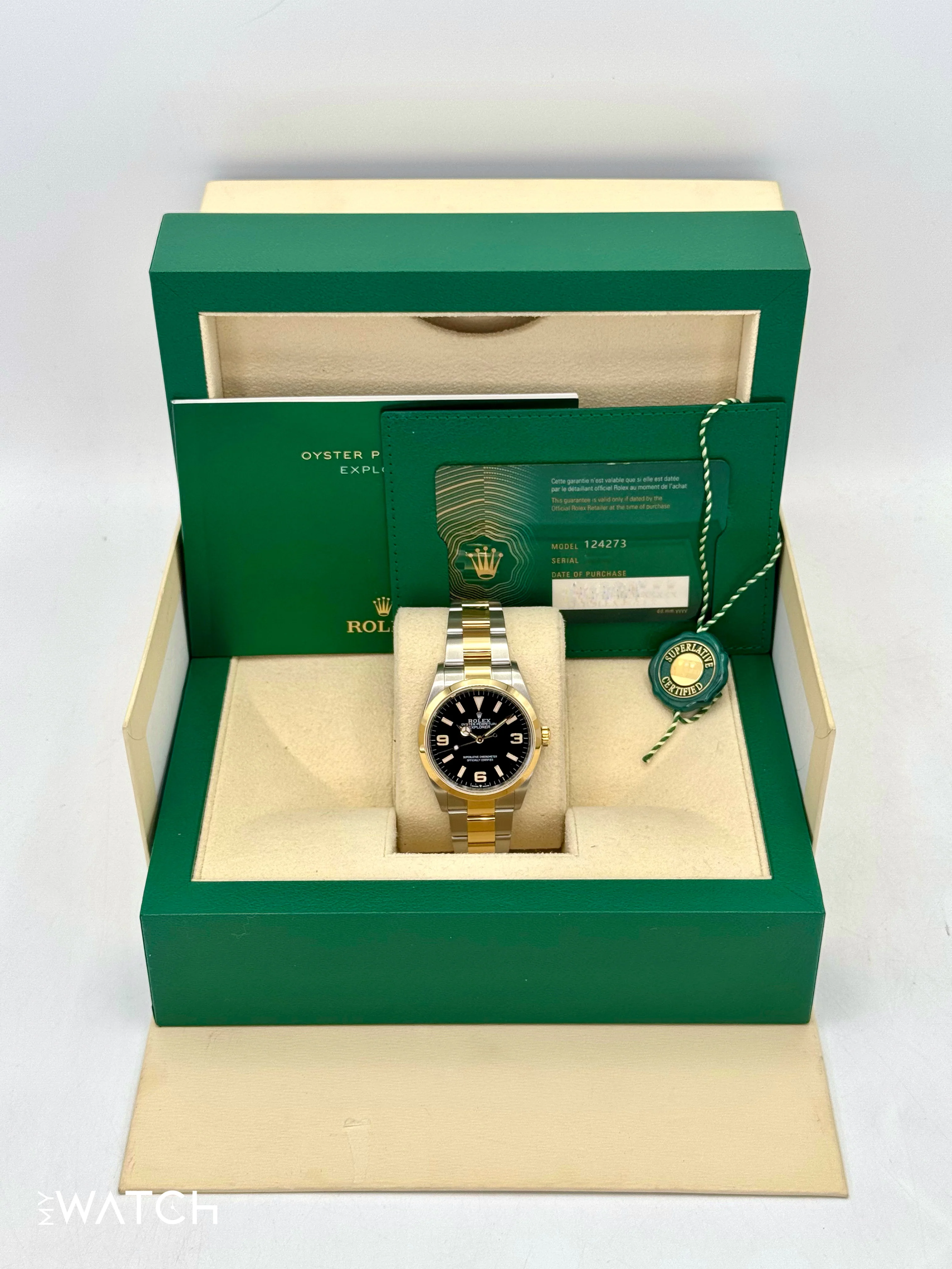2021 Rolex Explorer 36mm 124273 Two-Tone Black Dial - Image 9