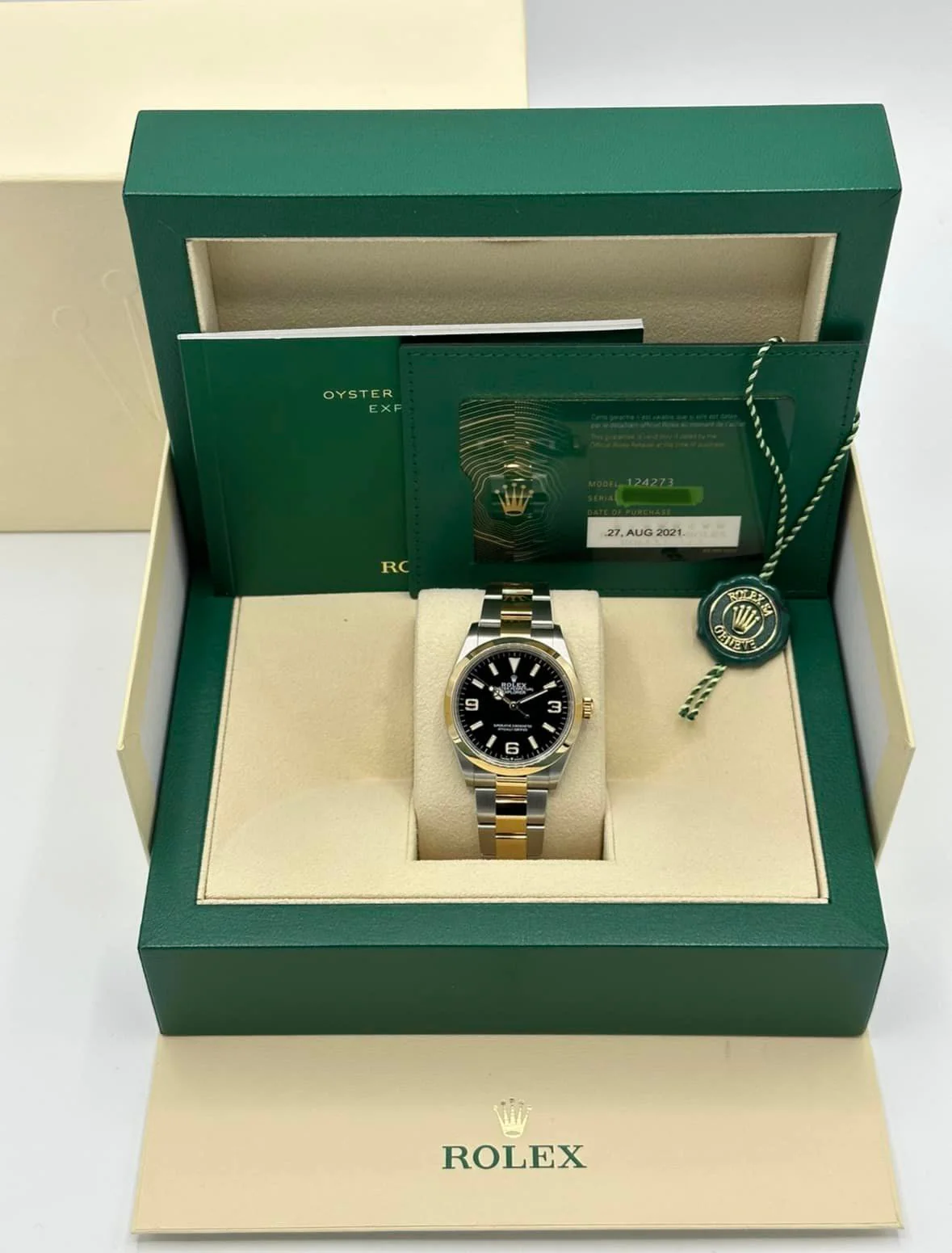 2021 Rolex Explorer 36mm 124273 Two-Tone Black Dial - Image 11