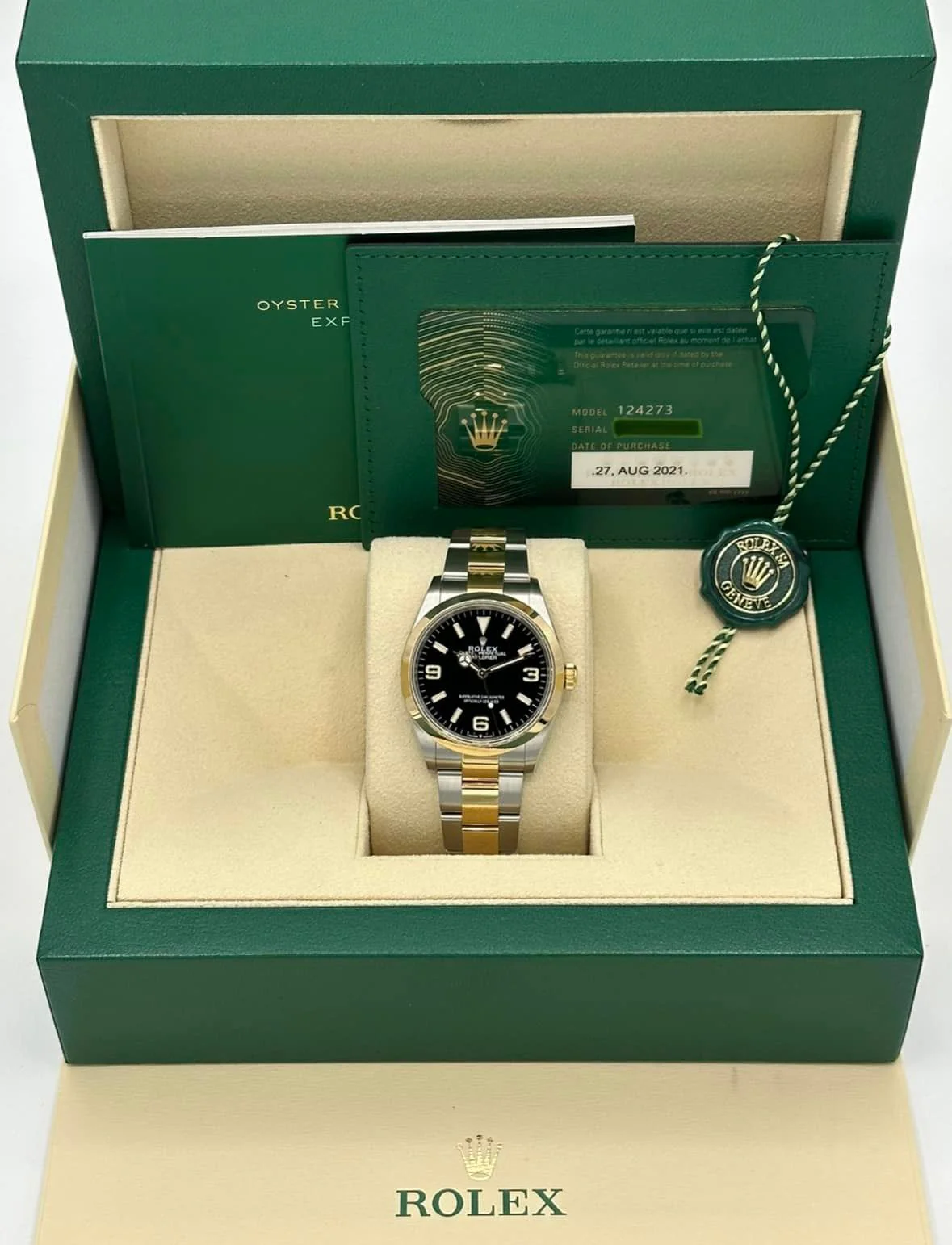 2021 Rolex Explorer 36mm 124273 Two-Tone Black Dial - Image 12