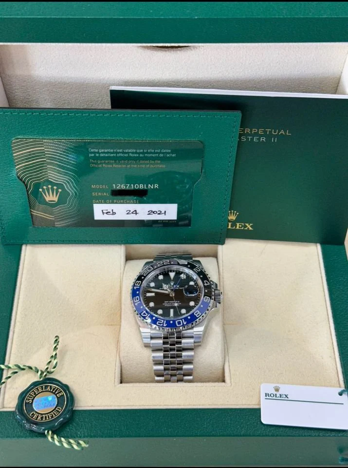 2021 Rolex GMT-Master II “Batgirl” 40mm 126710BLNR Jubilee Black Dial - Image 7