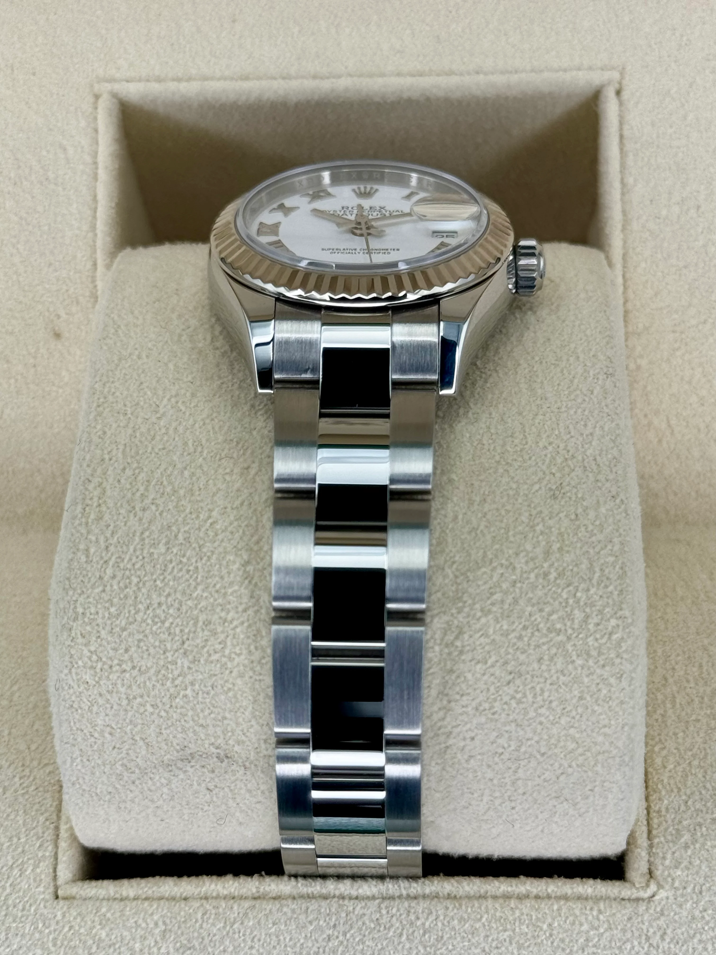 2021 Rolex Lady Datejust 28mm 279174 Stainless Steel Oyster White Dial - Image 3