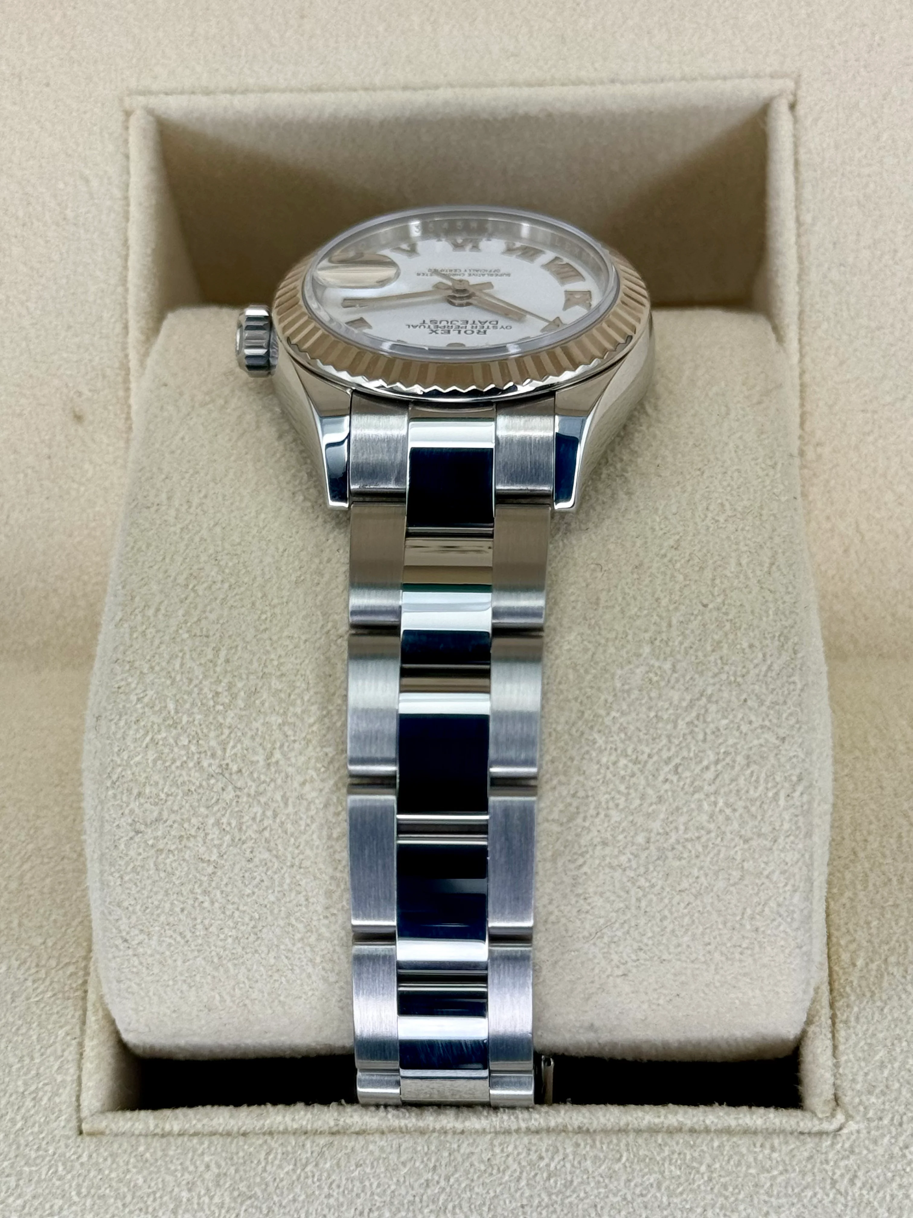 2021 Rolex Lady Datejust 28mm 279174 Stainless Steel Oyster White Dial - Image 4