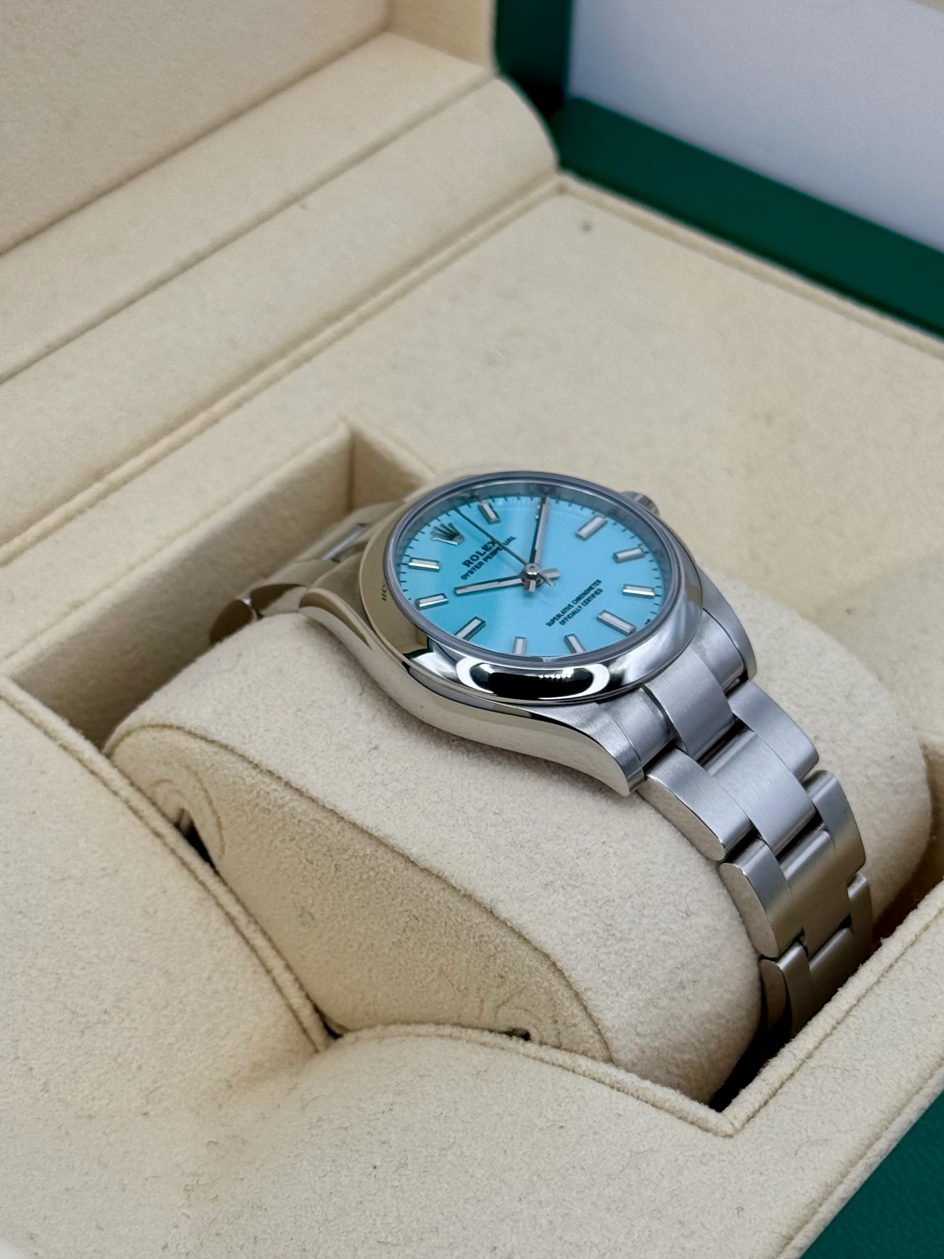 2021 Rolex Oyster Perpetual 31mm 277200 Turquoise Tiffany Blue Dial - Image 6