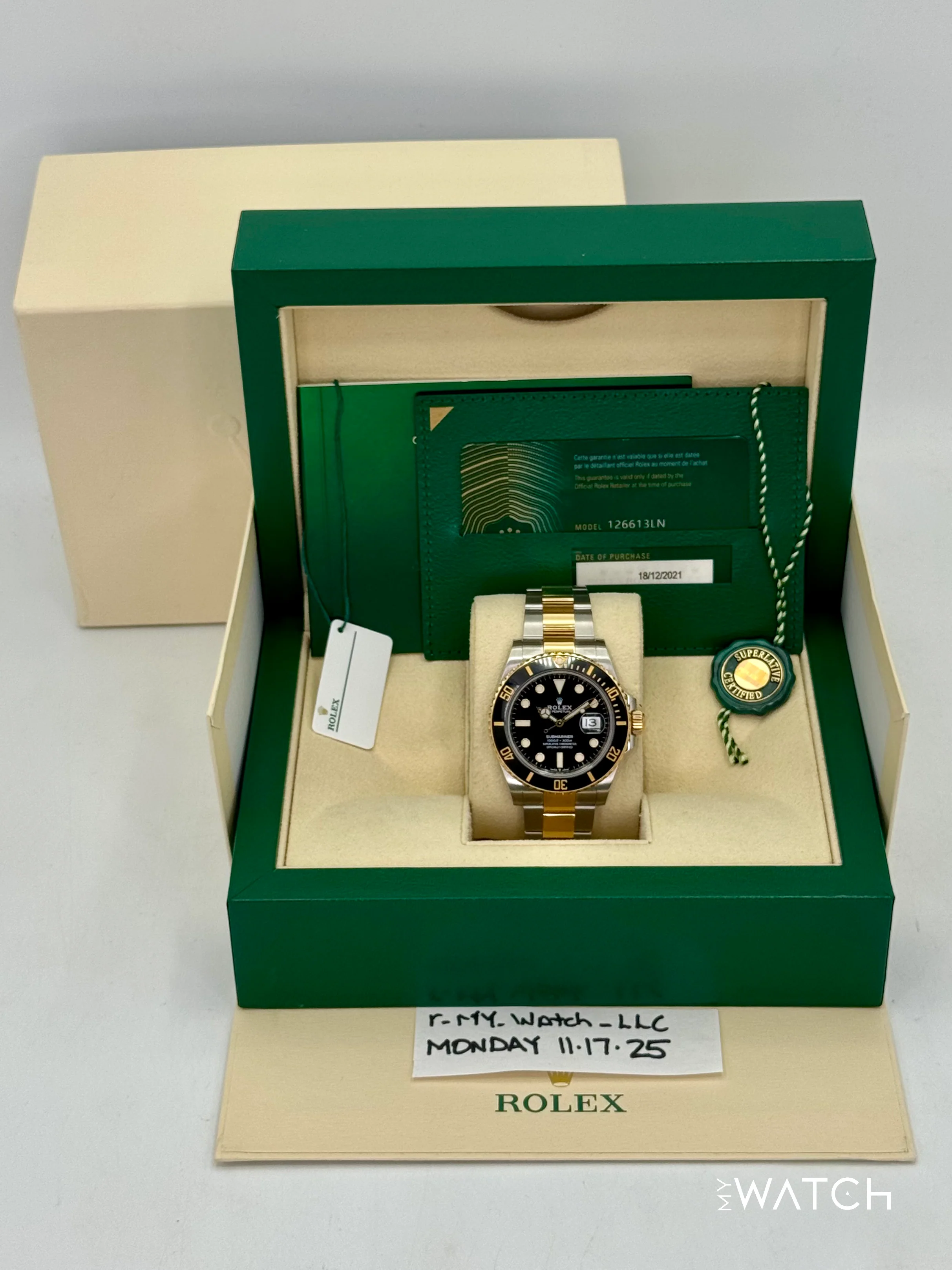 2021 Rolex Submariner 41mm 126613LN Two-Tone Black Dial - Image 11