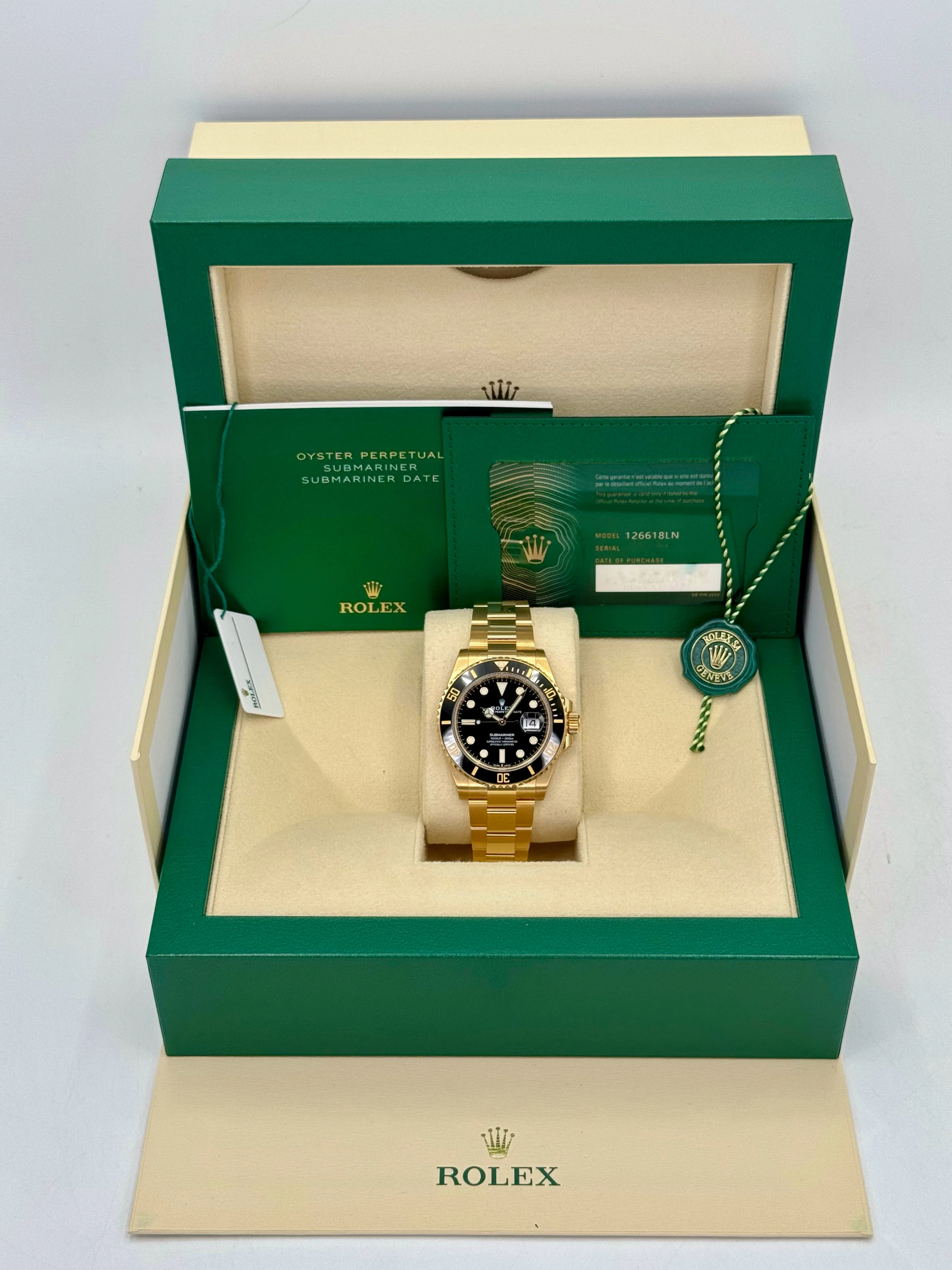 2021 Rolex Submariner 41mm 126618LN Yellow Gold Black Dial - Image 9