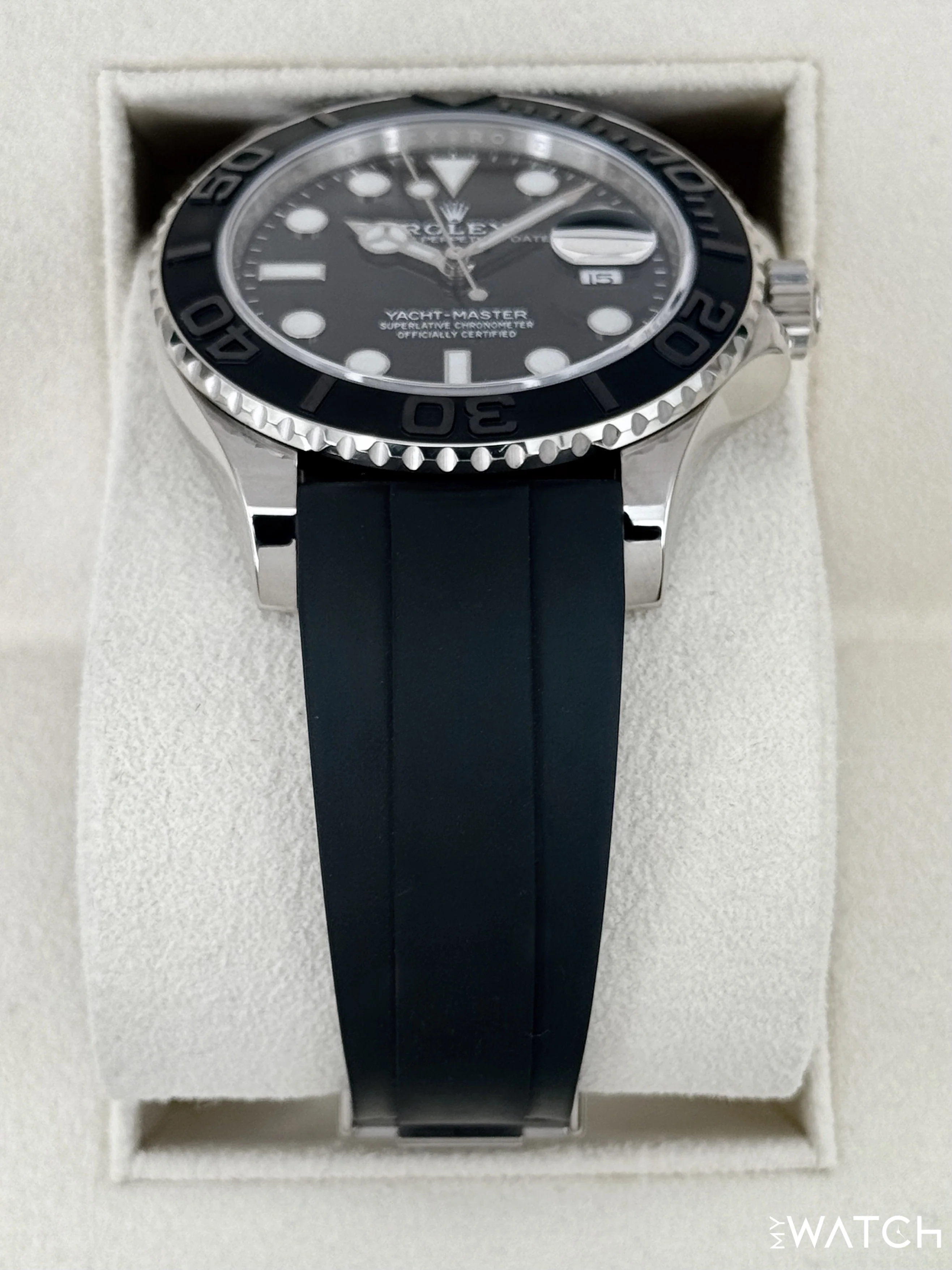 2021 Rolex Yacht-Master 42mm 226659 White Gold Oysterflex Black Dial - Image 3
