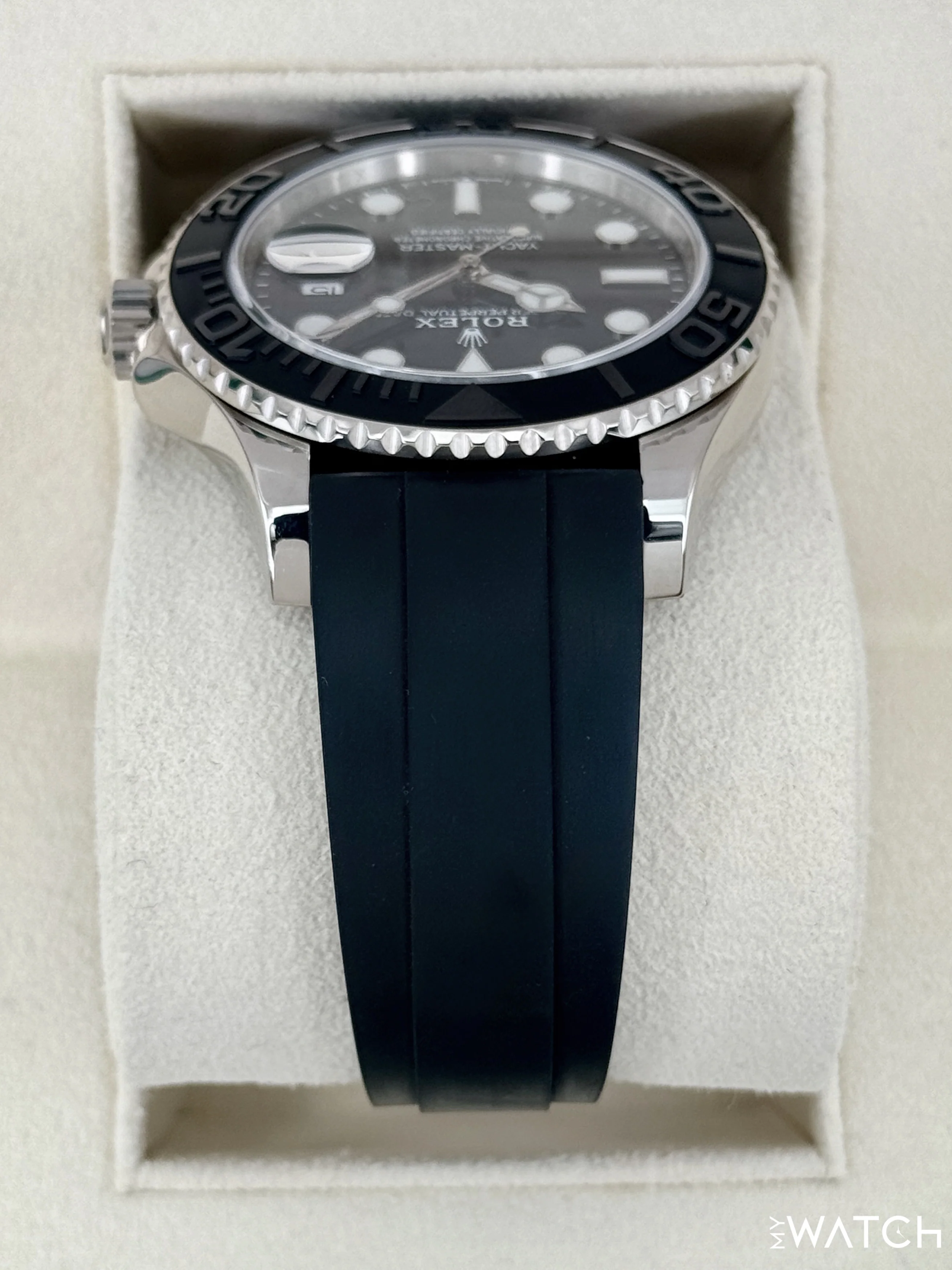 2021 Rolex Yacht-Master 42mm 226659 White Gold Oysterflex Black Dial - Image 4