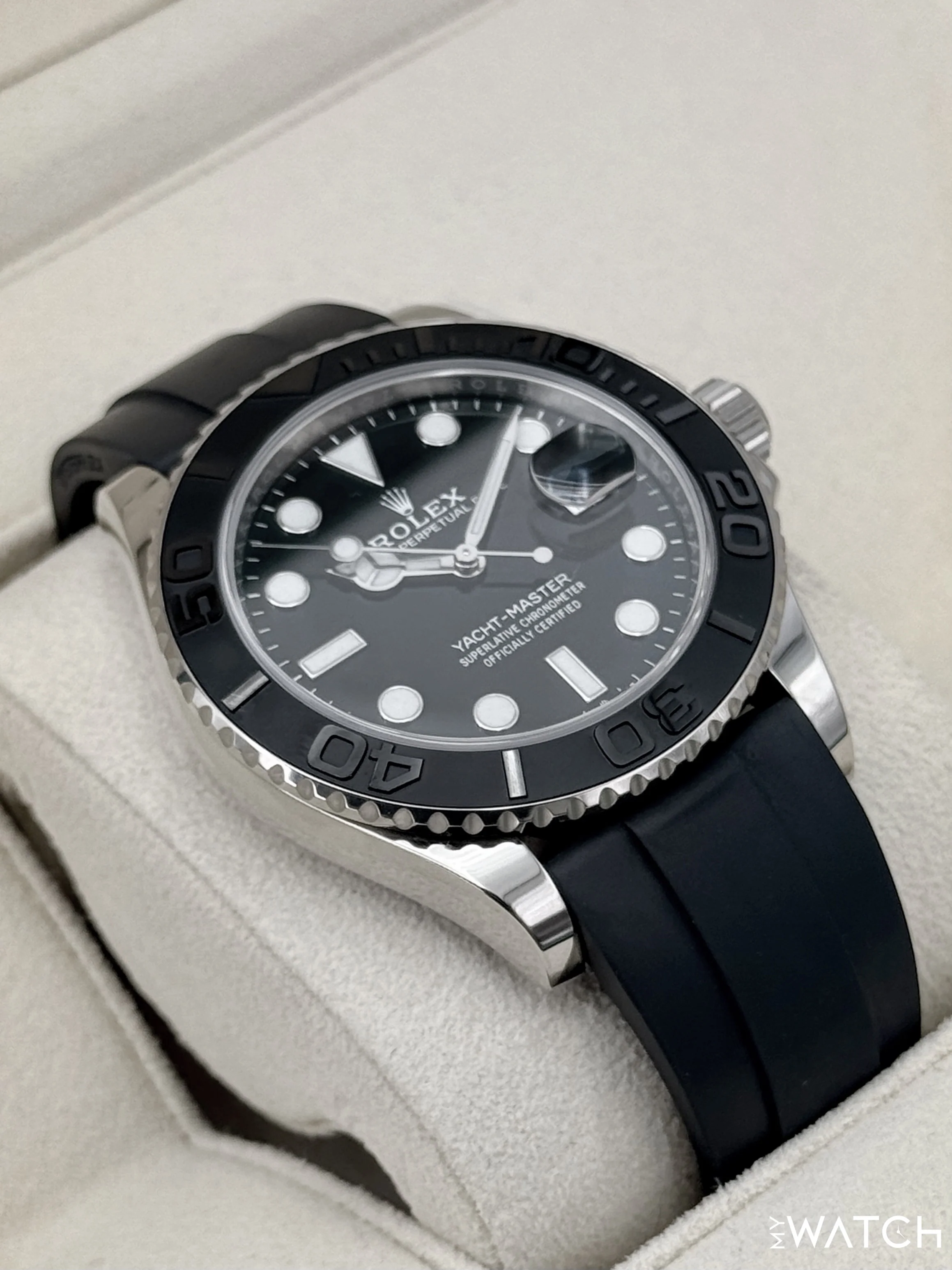 2021 Rolex Yacht-Master 42mm 226659 White Gold Oysterflex Black Dial - Image 6