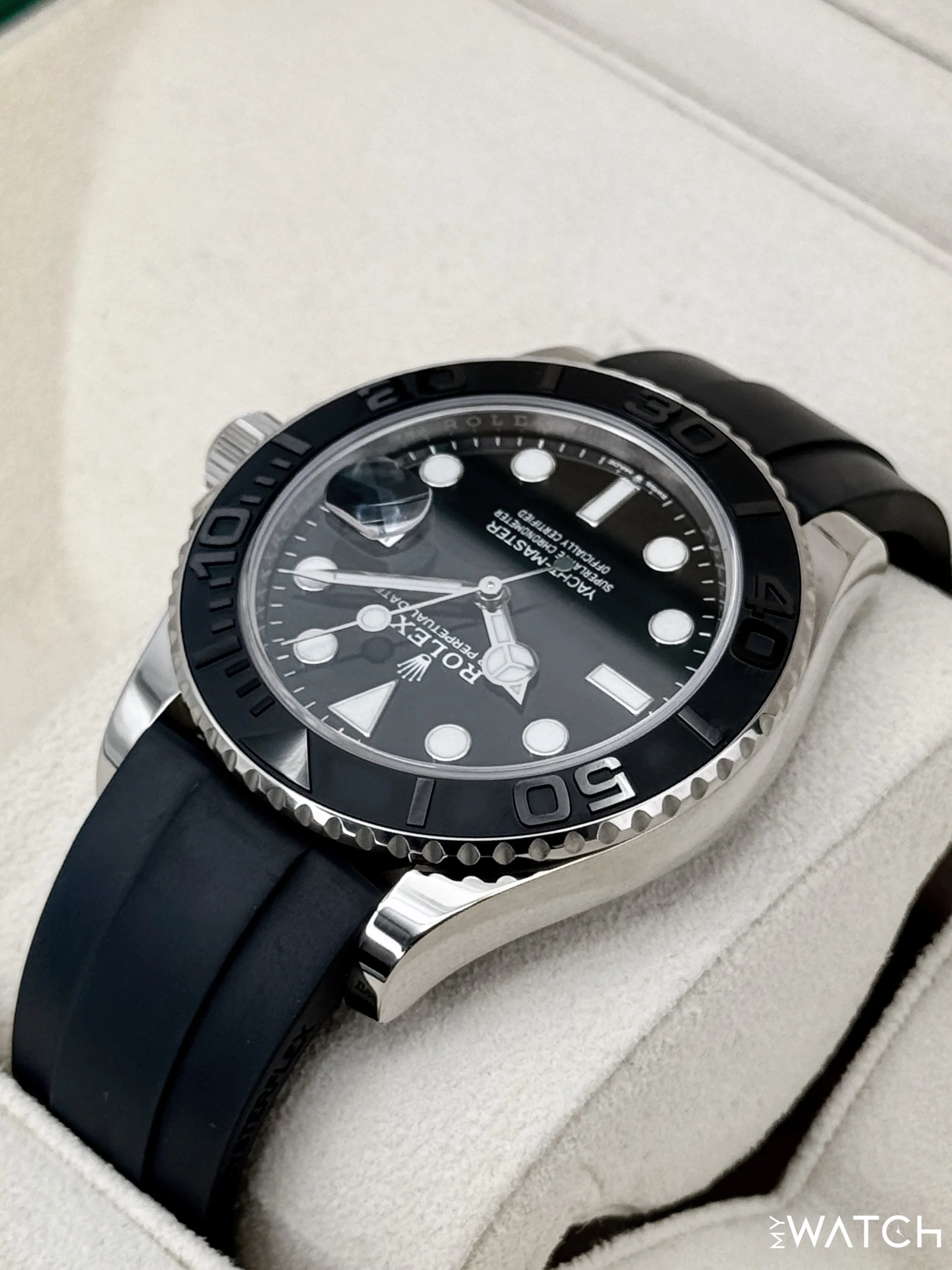 2021 Rolex Yacht-Master 42mm 226659 White Gold Oysterflex Black Dial - Image 7