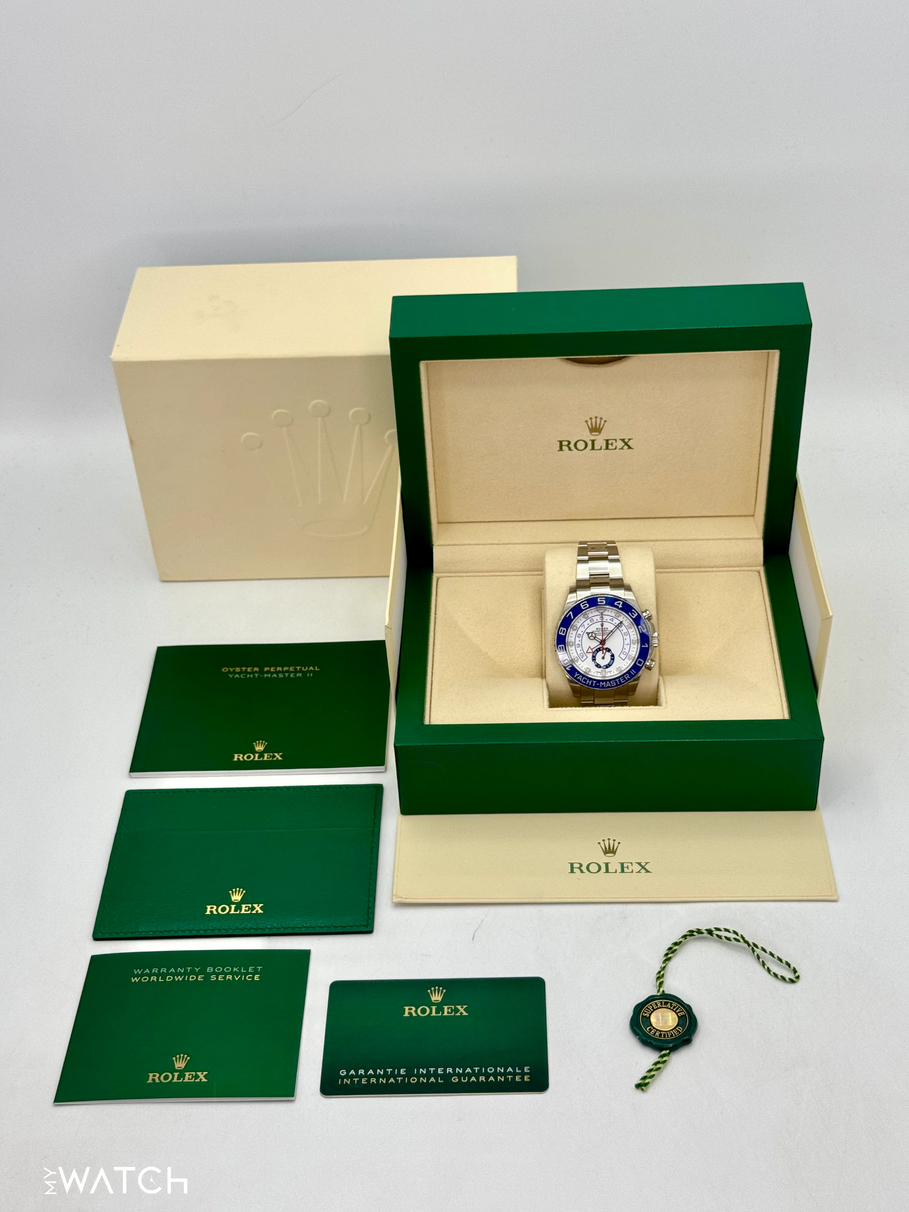 2021 Rolex Yacht-Master II 44mm 116680 Stainless Steel White Dial - Image 10