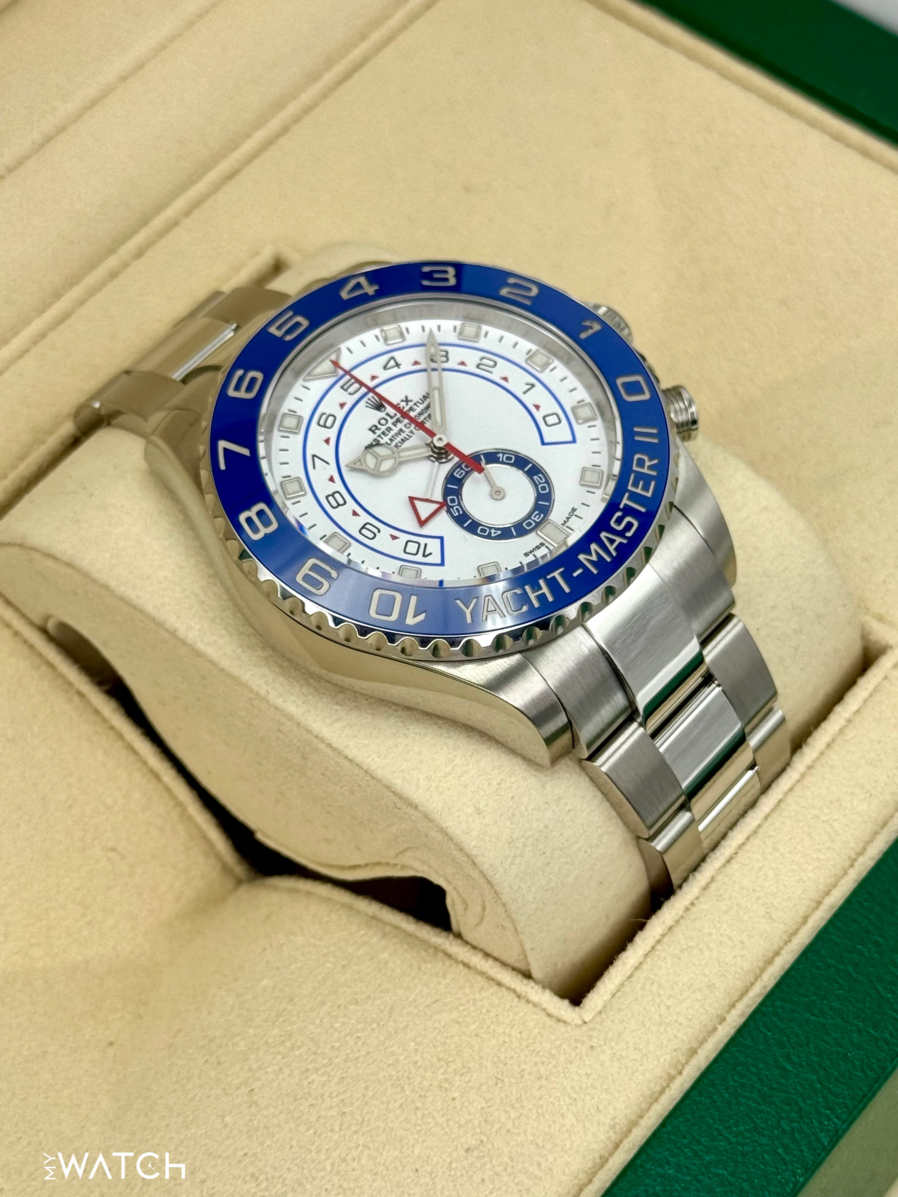 2021 Rolex Yacht-Master II 44mm 116680 Stainless Steel White Dial - Image 6