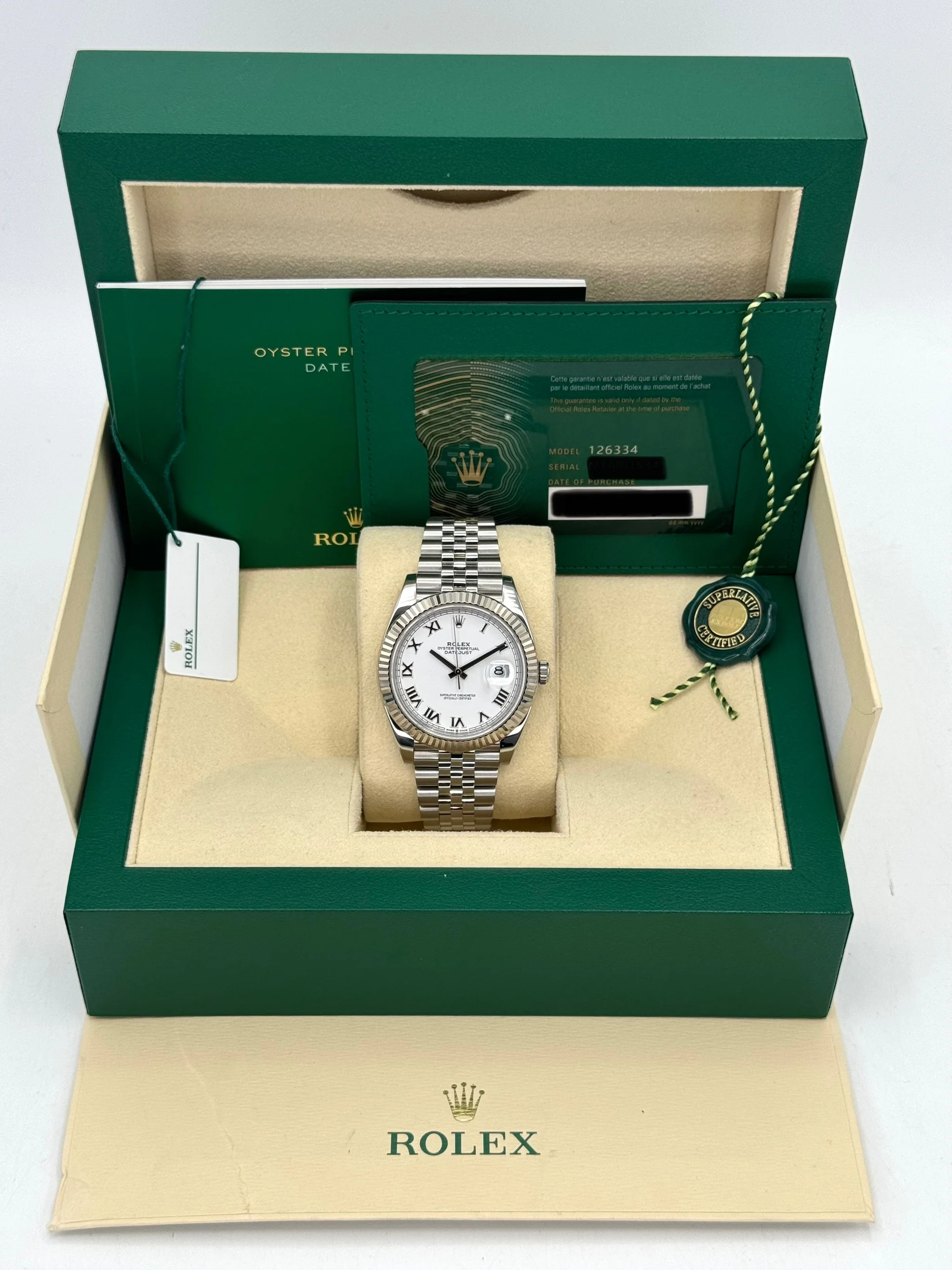 2021 Rolex Datejust 41mm 126334 Stainless Steel Jubilee White Dial - Image 11