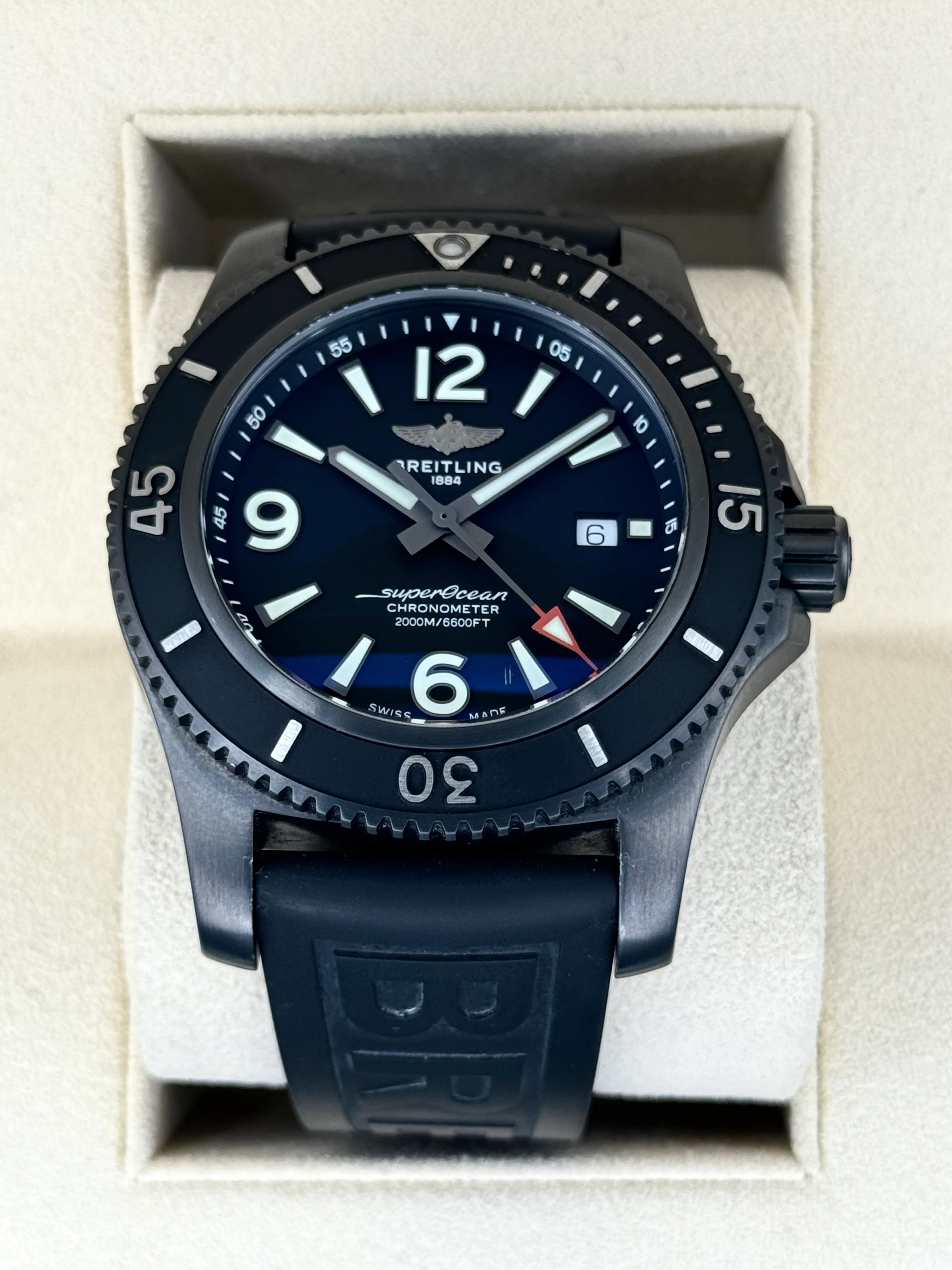 2022 Breitling Superocean Automatic 46mm M17368 Black Dial - Image 11