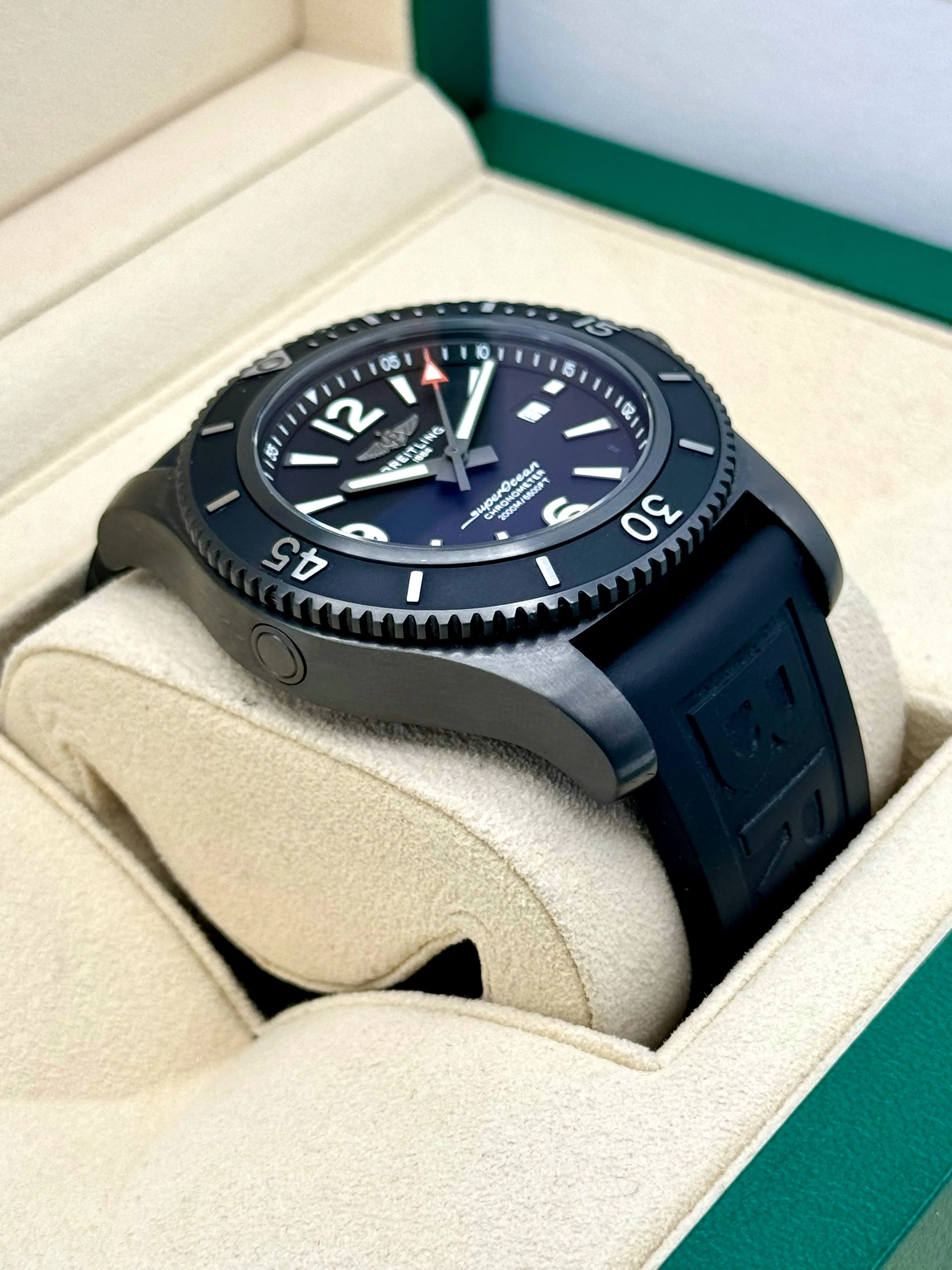 2022 Breitling Superocean Automatic 46mm M17368 Black Dial - Image 6